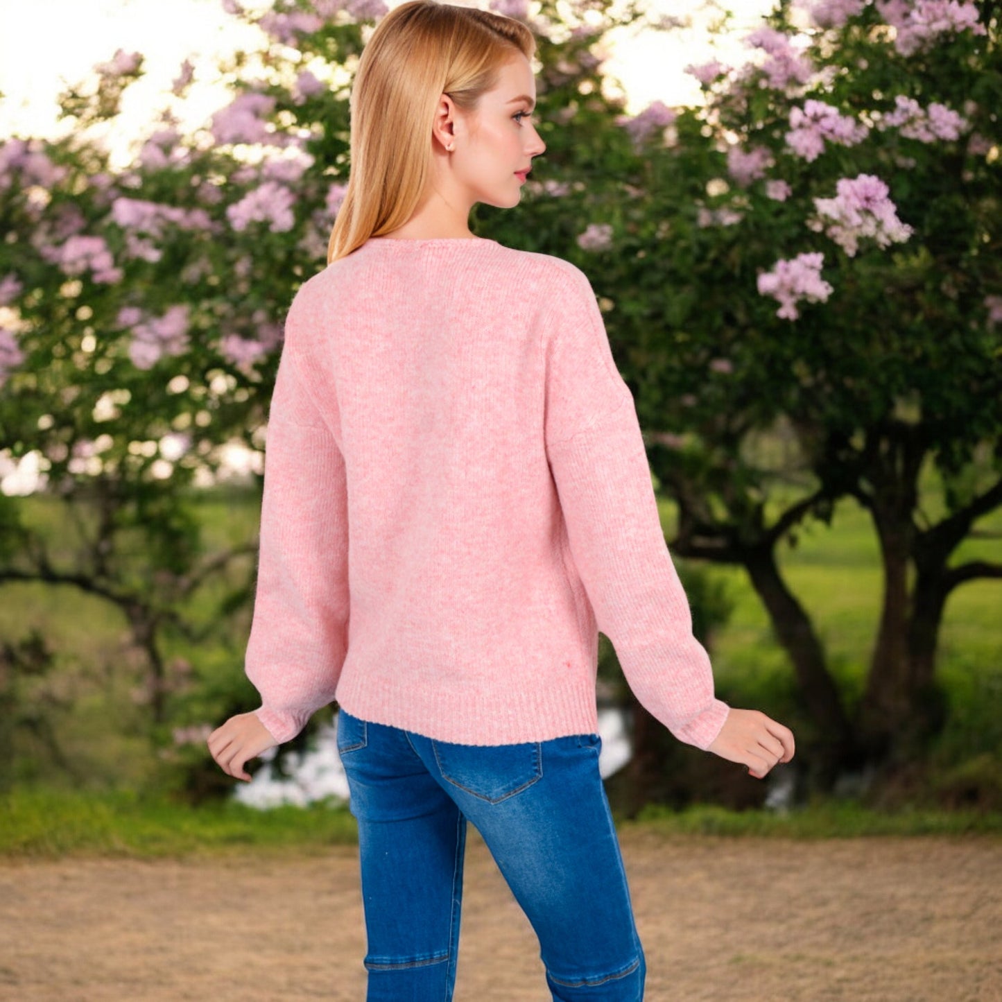 Anna-Kaci Women's Tie Front Knit Cardigan with Long Sleeves and Open Front Design