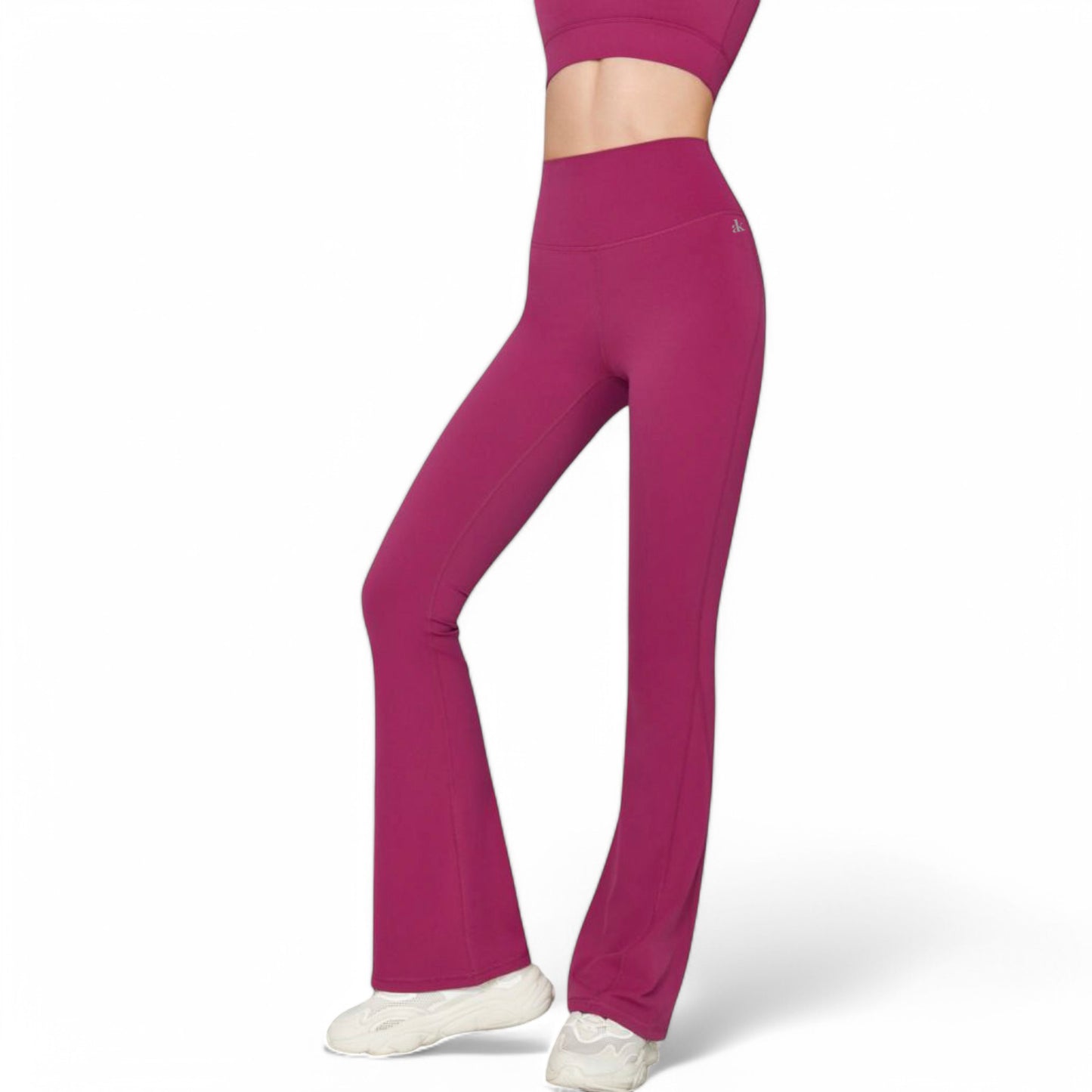 Anna-Kaci Women's High-Waist Flared Leggings with Stretch Fabric and Contoured Fit