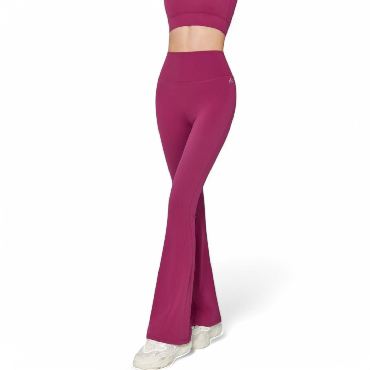 Anna-Kaci Women's High-Waist Flared Leggings with Stretch Fabric and Contoured Fit