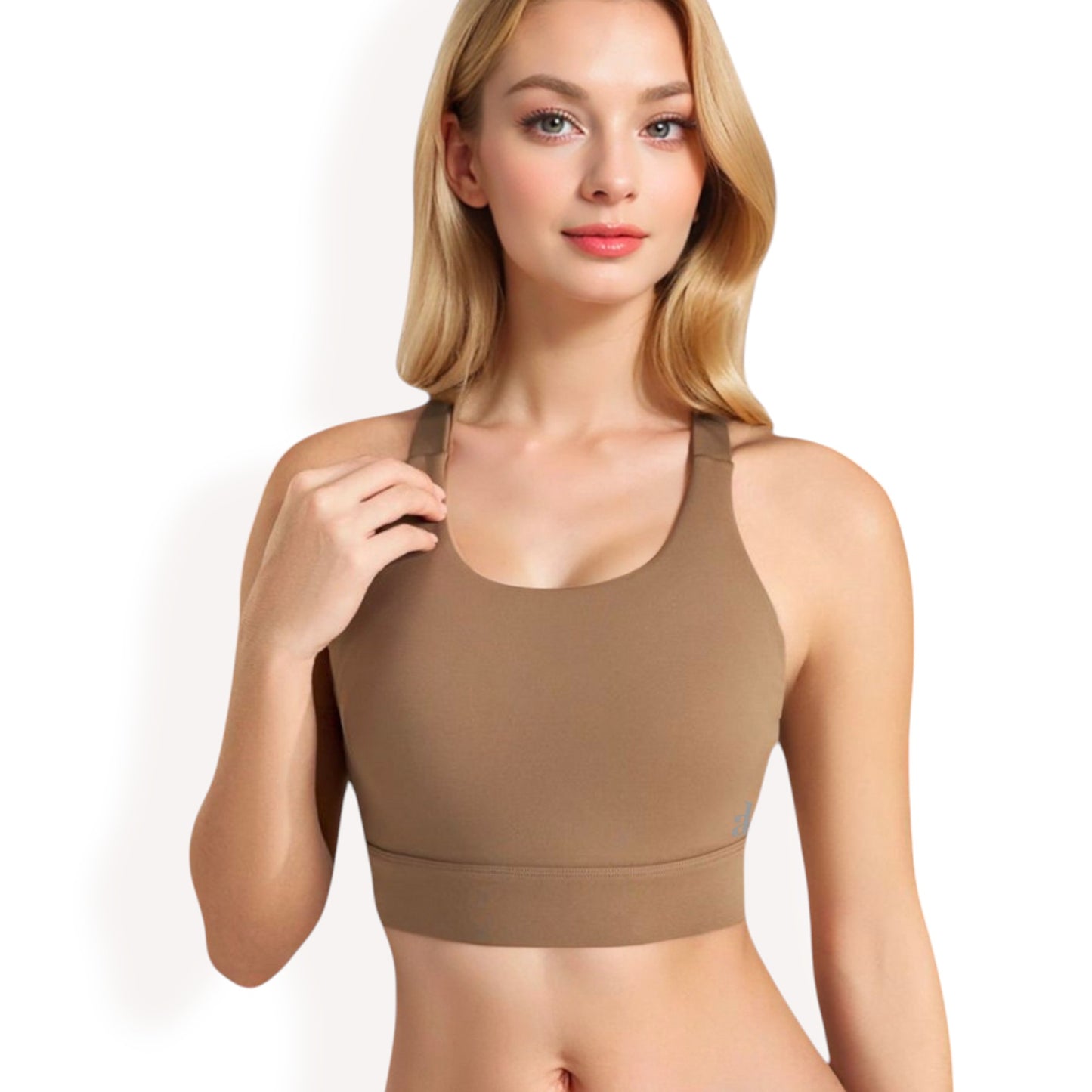 Anna-Kaci Women's Racerback Sports Bra with Supportive Stretch Fabric