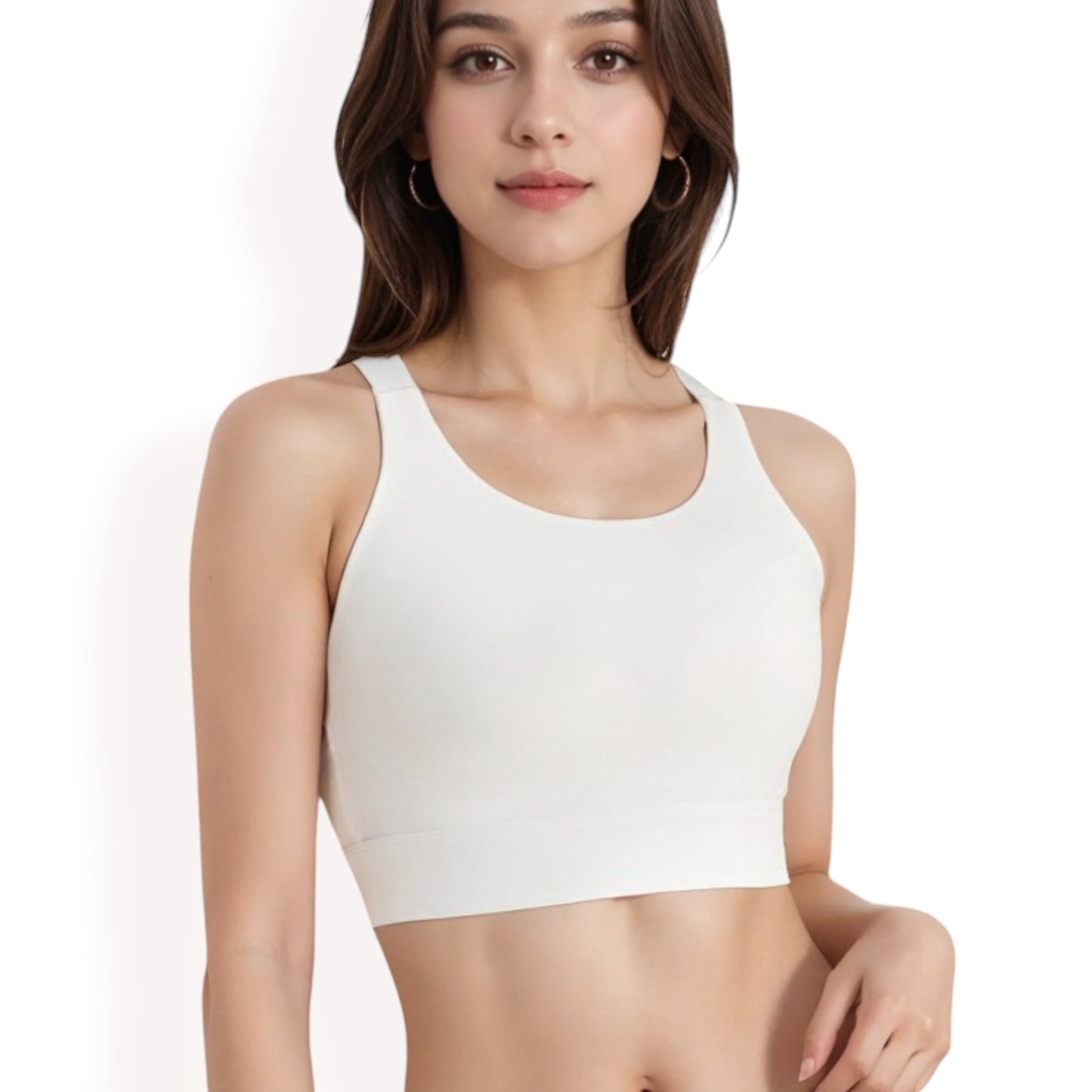 Anna-Kaci Women's Racerback Sports Bra with Supportive Stretch Fabric