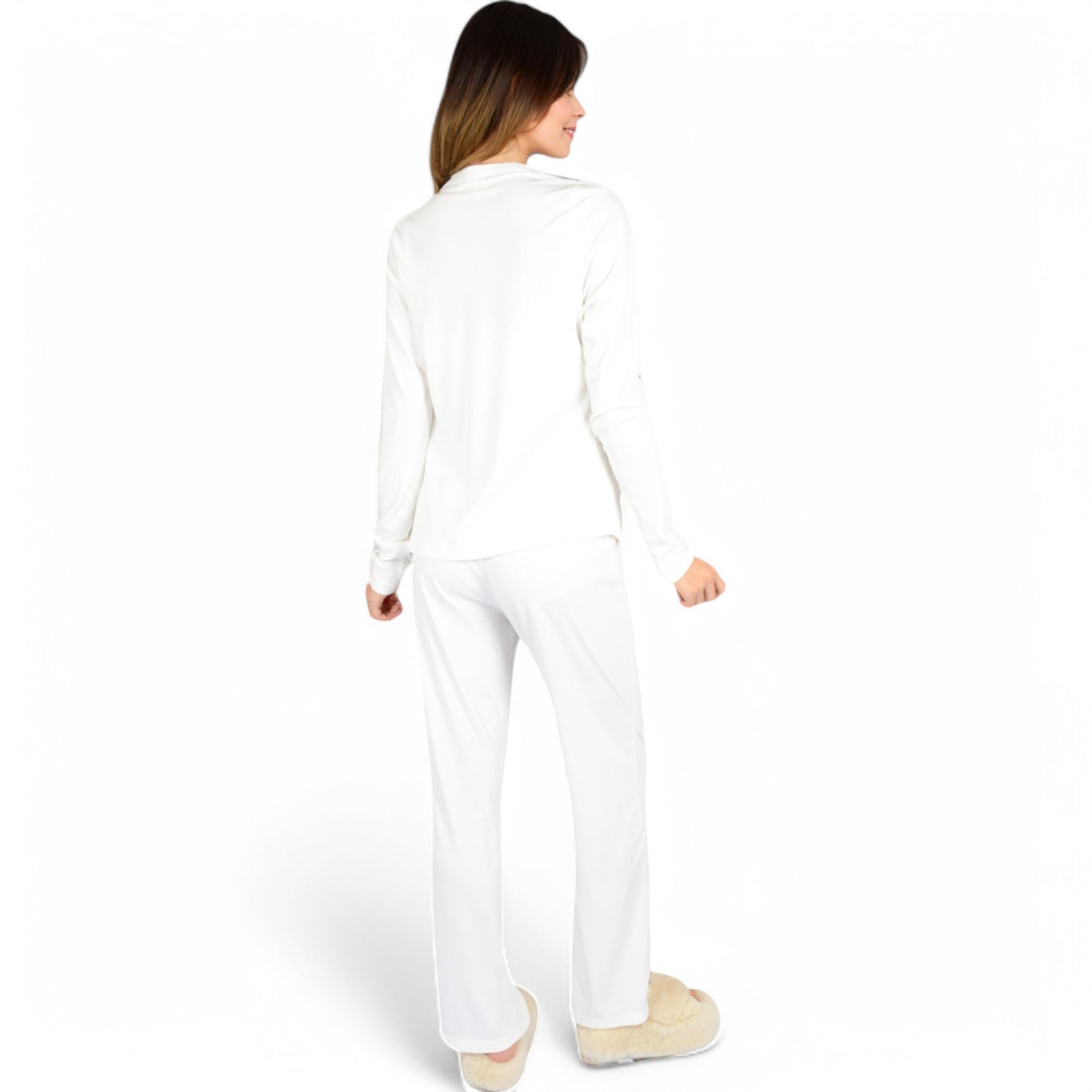 Anna-Kaci Women's Ribbed Knit Lounge Set with Open Front Cardigan, Bralette, and Wide-Leg Pants