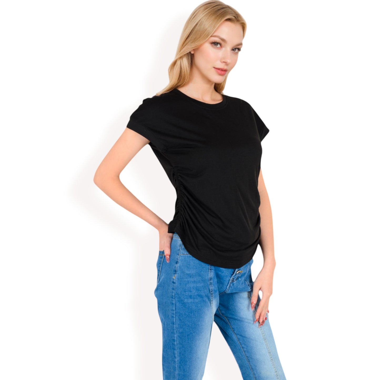 Anna-Kaci Women's Short Sleeve Crew Neck Relaxed Fit Casual Tee