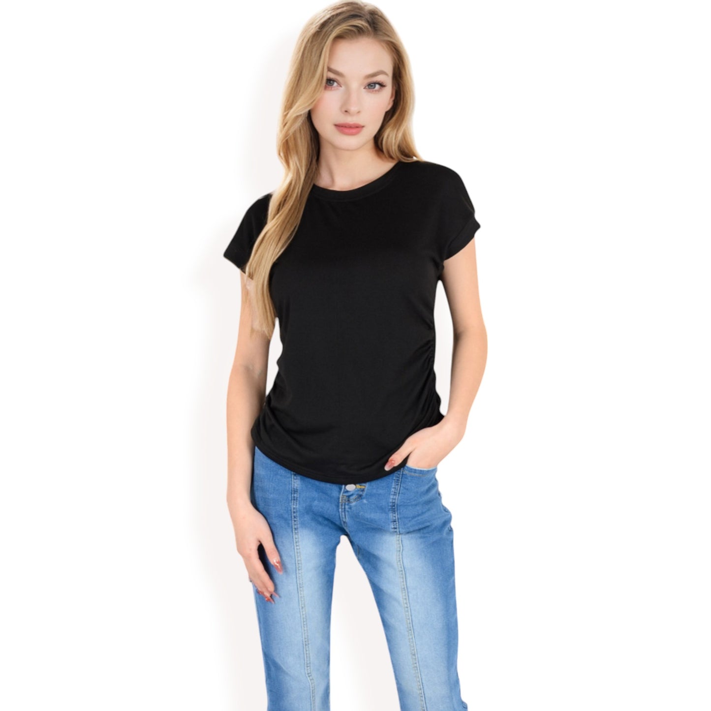 Anna-Kaci Women's Short Sleeve Crew Neck Relaxed Fit Casual Tee