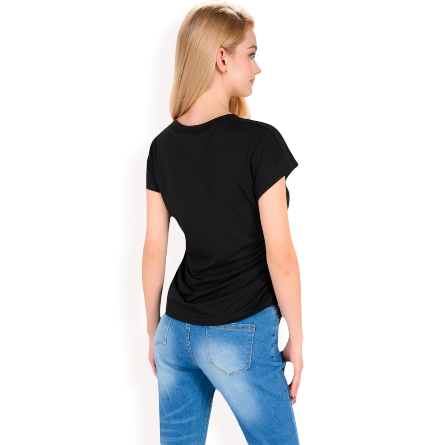 Anna-Kaci Women's Short Sleeve Crew Neck Relaxed Fit Casual Tee