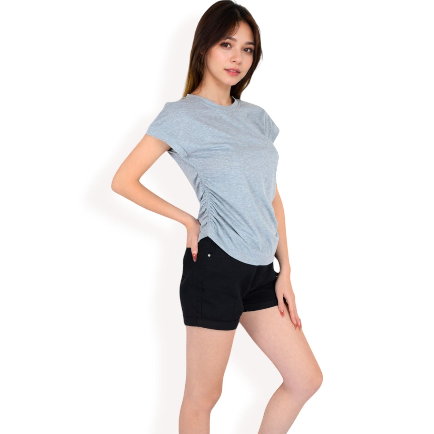 Anna-Kaci Women's Short Sleeve Crew Neck Relaxed Fit Casual Tee