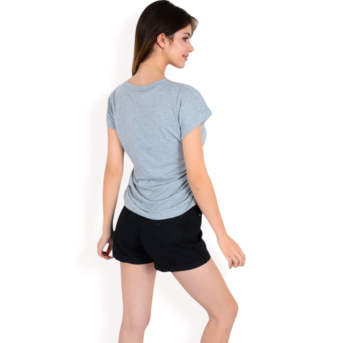 Anna-Kaci Women's Short Sleeve Crew Neck Relaxed Fit Casual Tee