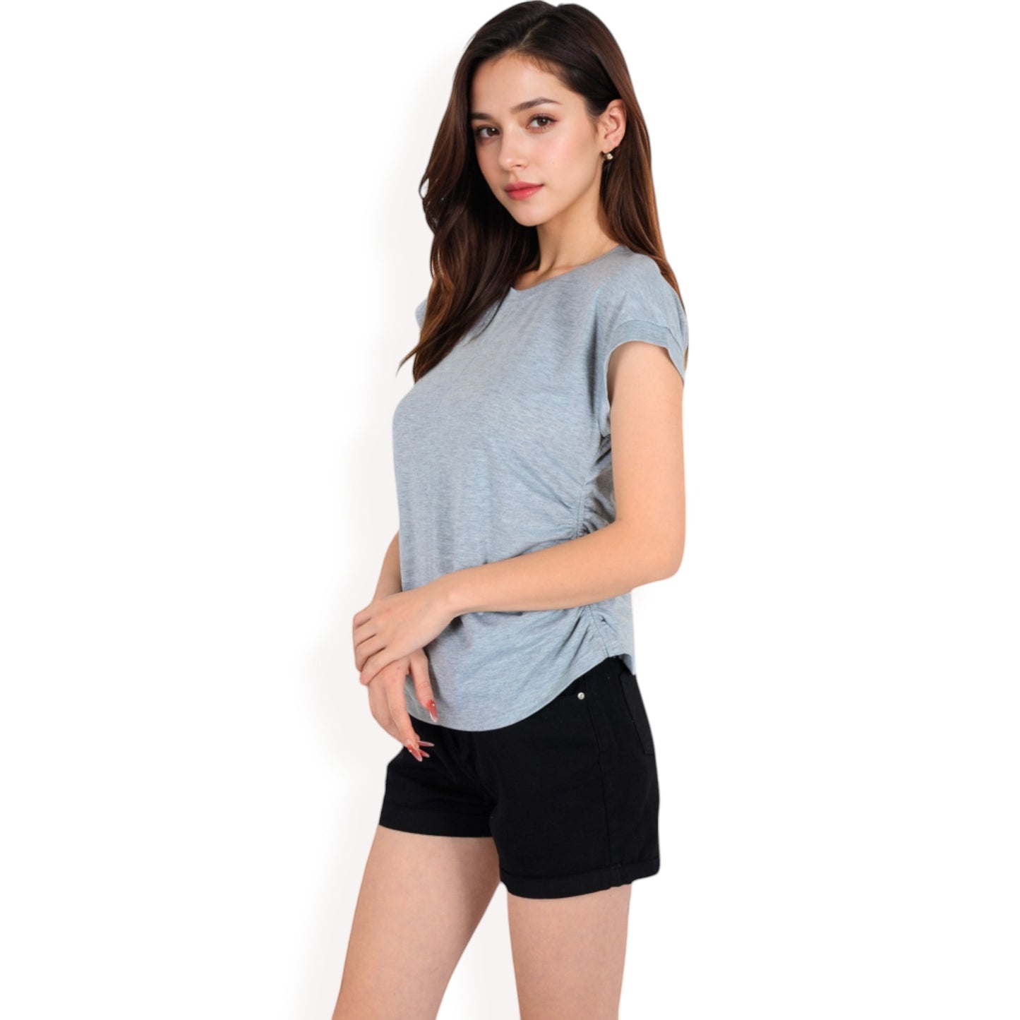 Anna-Kaci Women's Short Sleeve Crew Neck Relaxed Fit Casual Tee
