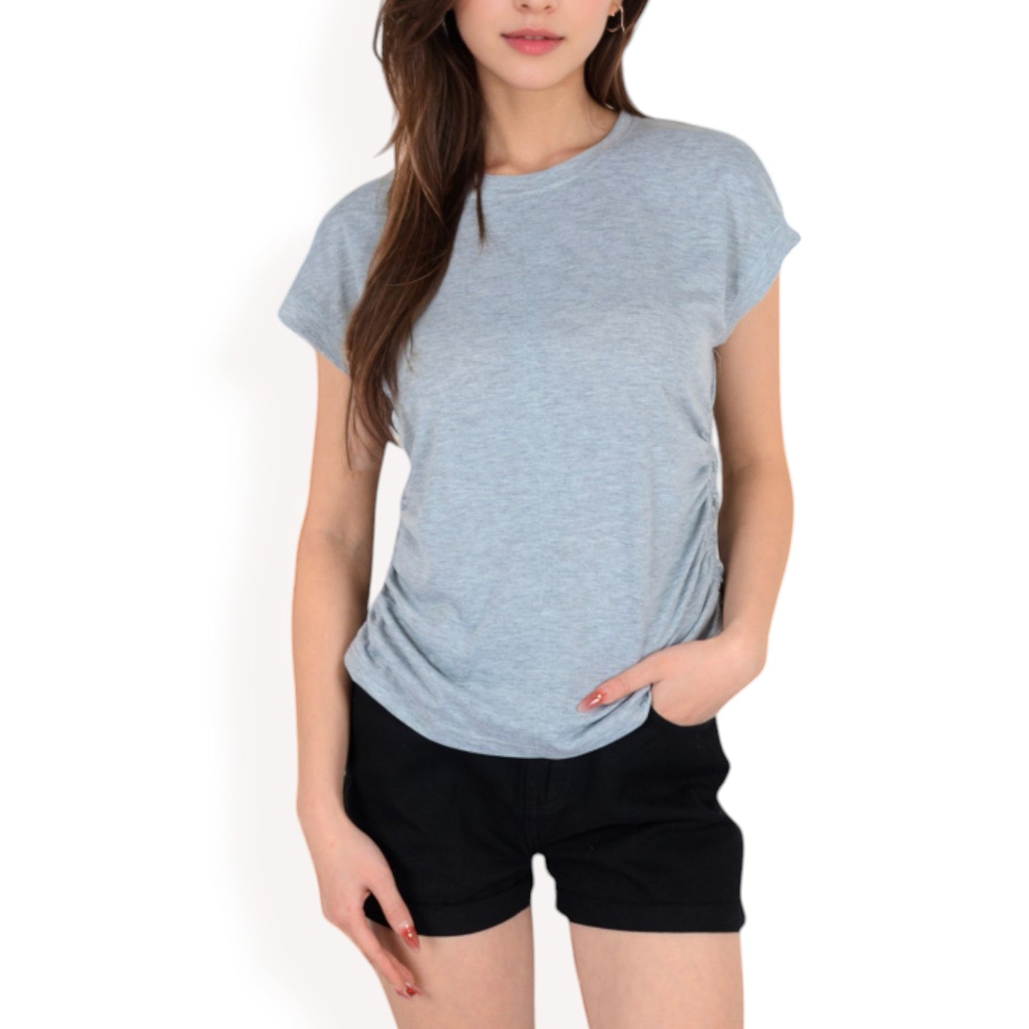 Anna-Kaci Women's Short Sleeve Crew Neck Relaxed Fit Casual Tee