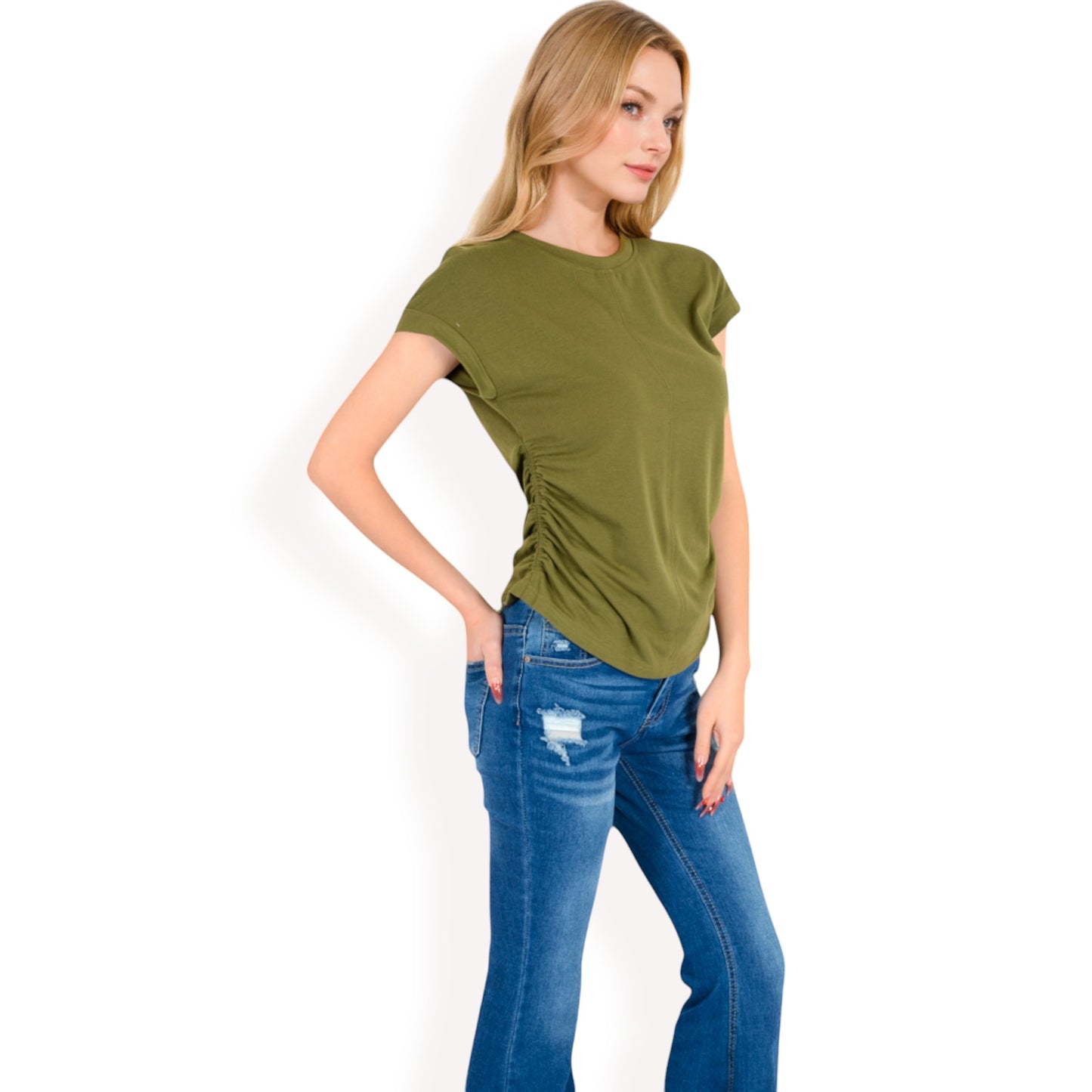 Anna-Kaci Women's Short Sleeve Crew Neck Relaxed Fit Casual Tee