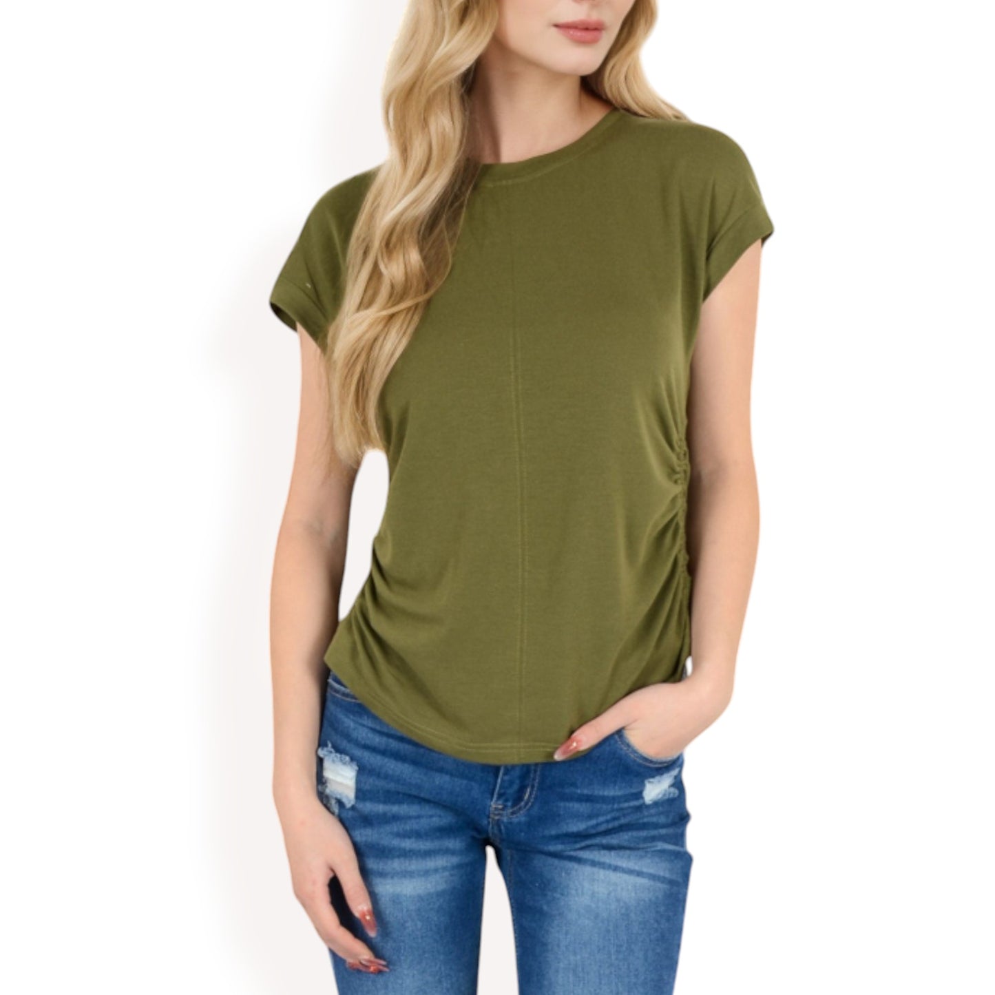 Anna-Kaci Women's Short Sleeve Crew Neck Relaxed Fit Casual Tee