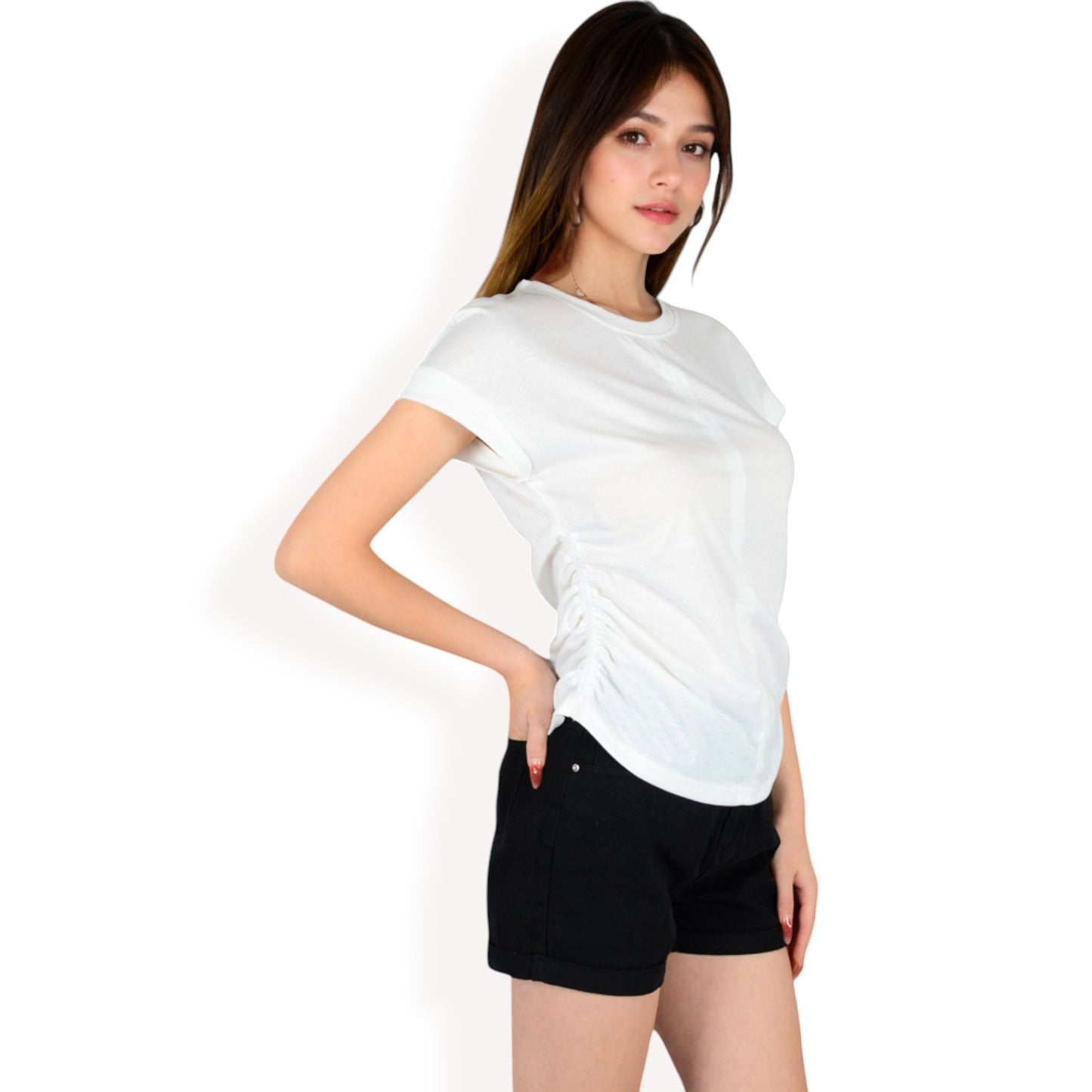Anna-Kaci Women's Short Sleeve Crew Neck Relaxed Fit Casual Tee