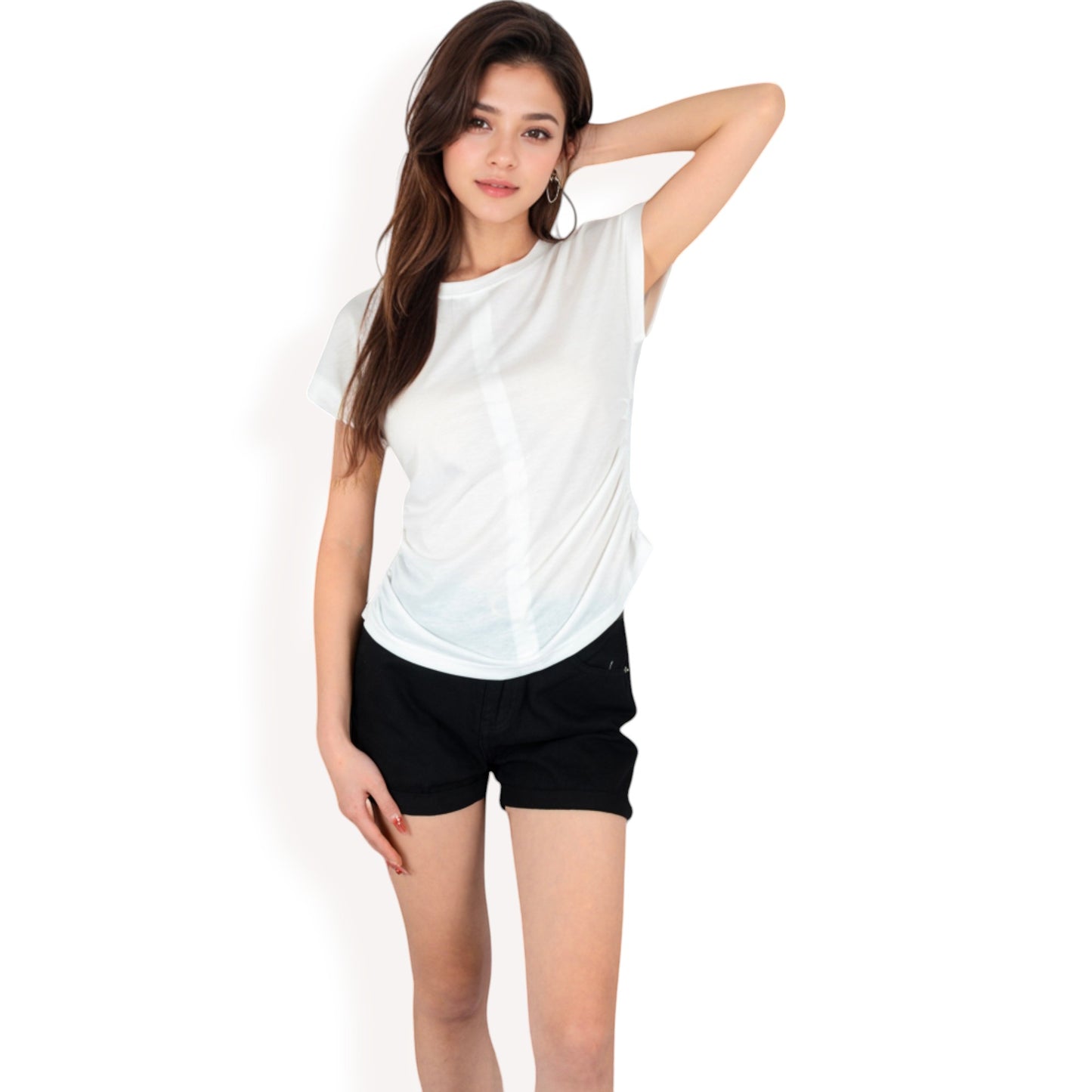 Anna-Kaci Women's Short Sleeve Crew Neck Relaxed Fit Casual Tee