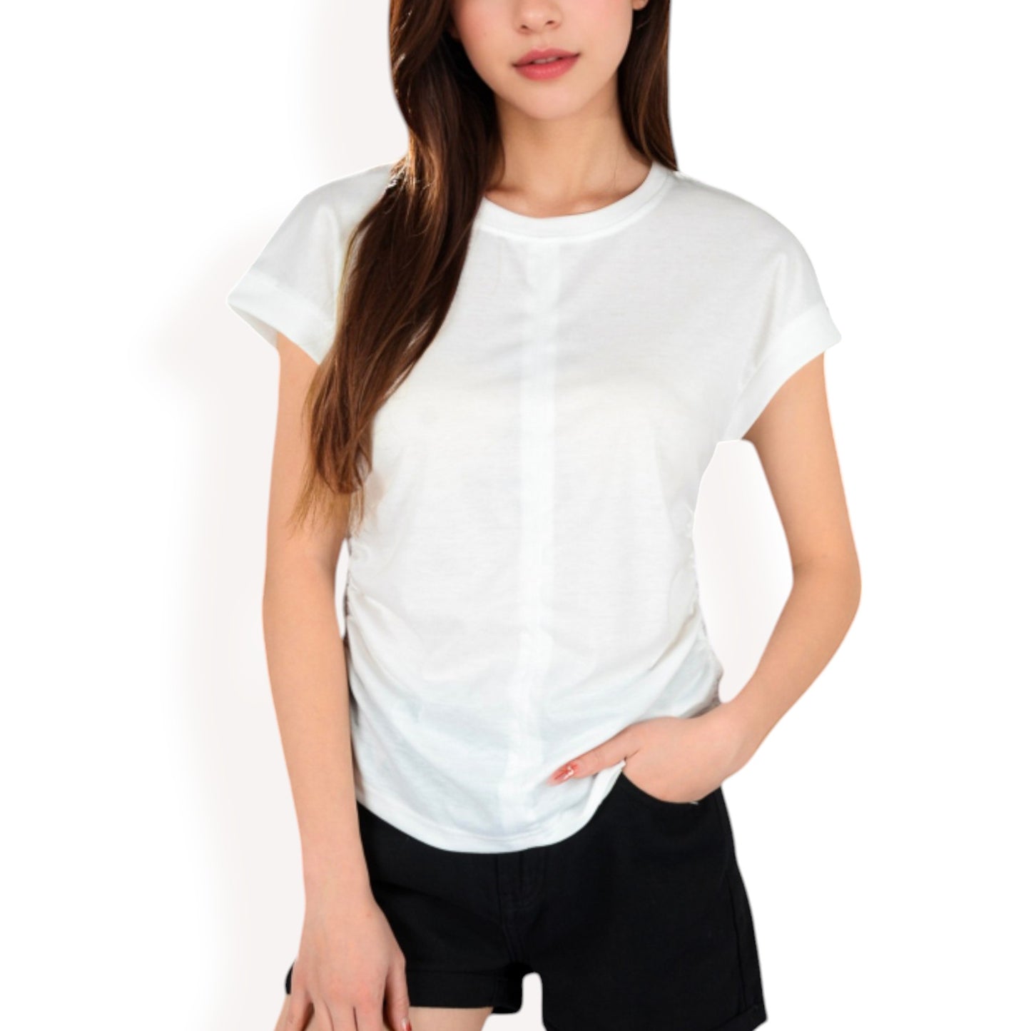 Anna-Kaci Women's Short Sleeve Crew Neck Relaxed Fit Casual Tee