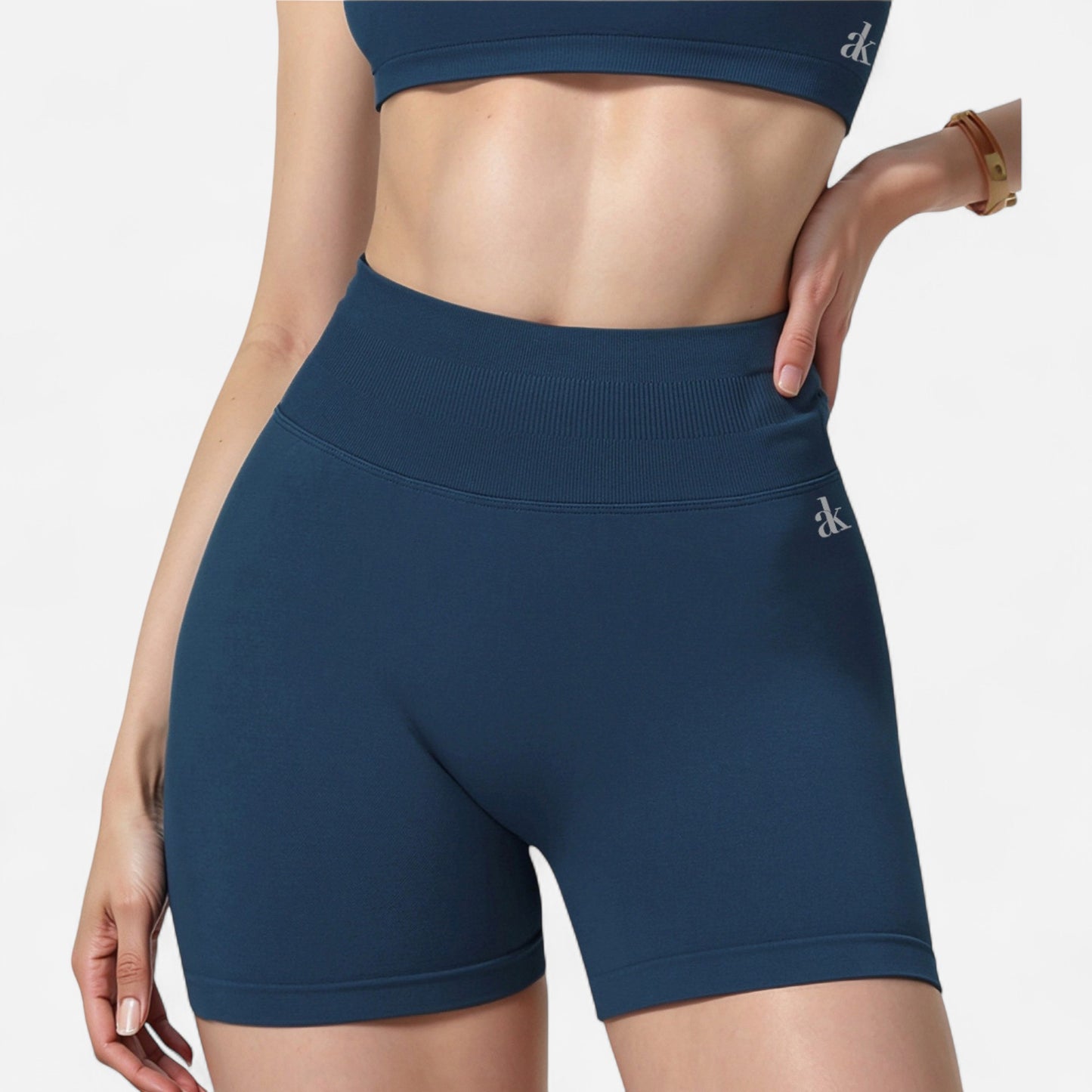 Anna-Kaci Active Women's High Waist Seamless Biker Shorts with Ribbed Waistband and Body-Hugging Fit