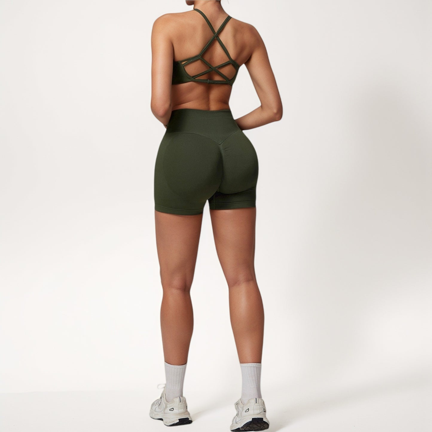 Anna-Kaci Active Women's High Waist Seamless Biker Shorts with Ribbed Waistband and Body-Hugging Fit