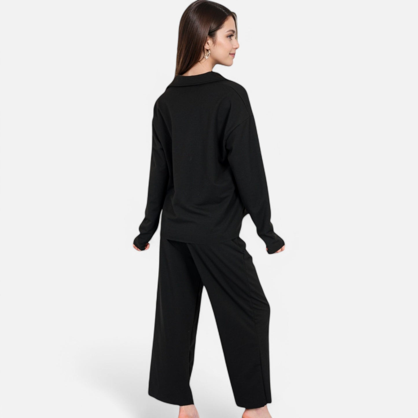 Anna-Kaci Women's Relaxed Fit Pullover and Wide Leg Lounge Pants Set