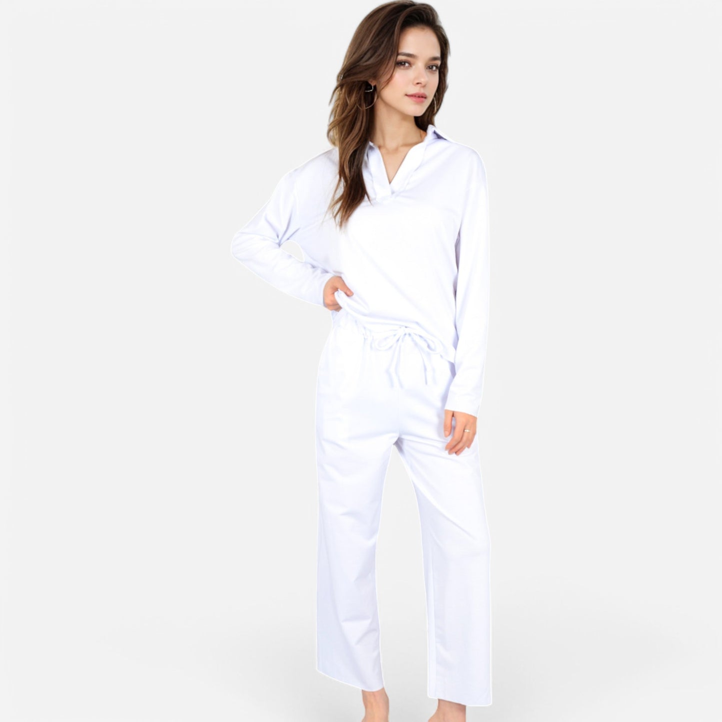 Anna-Kaci Women's Relaxed Fit Pullover and Wide Leg Lounge Pants Set