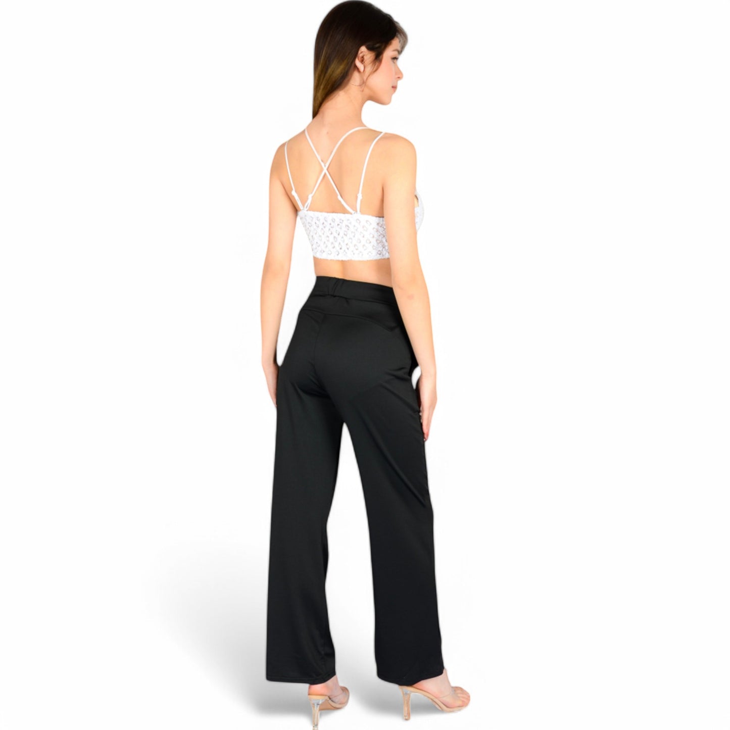 Anna-Kaci Women's High Waist Wide Leg Lounge Pants with Drawstring