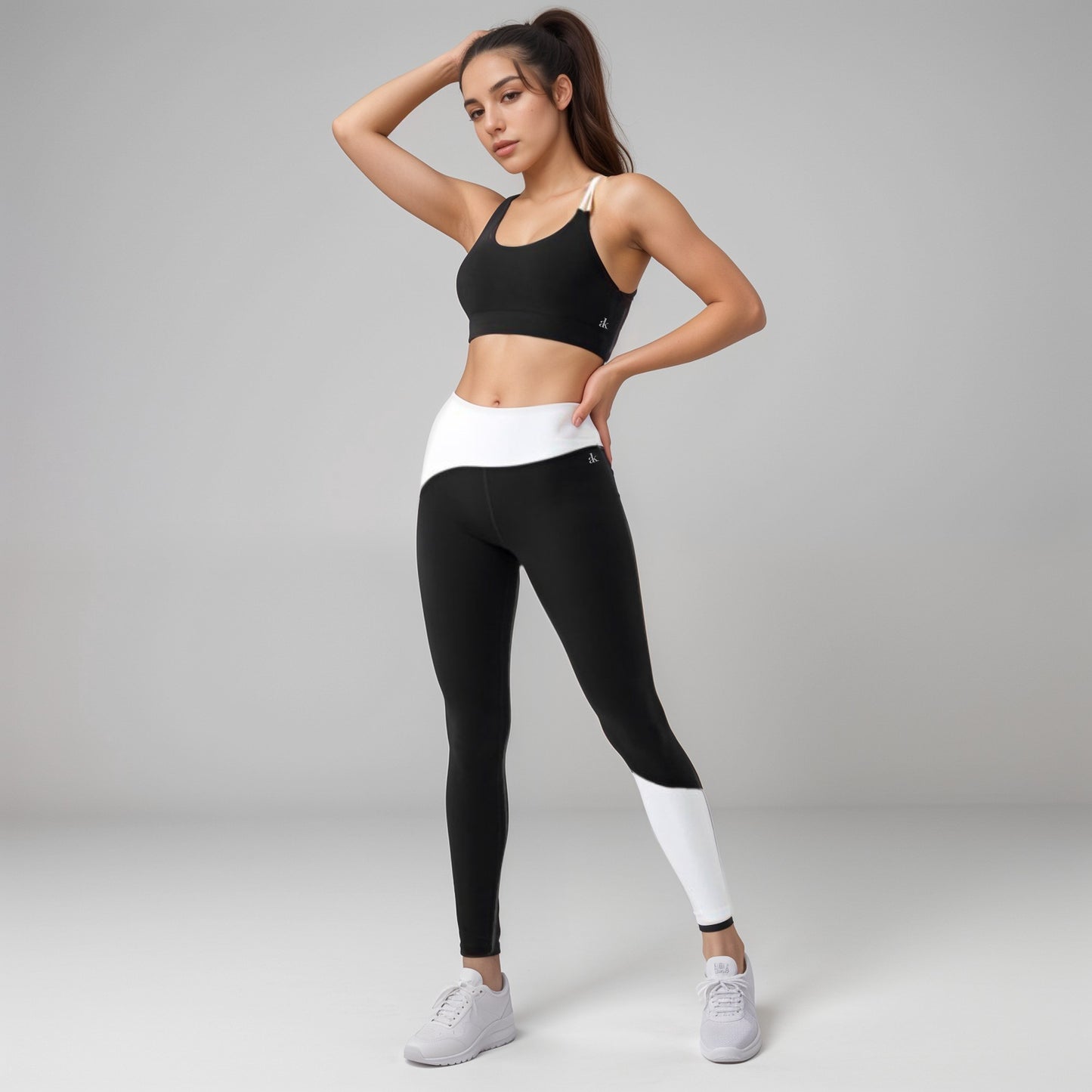 Anna-Kaci Women's Scoop Neck Sports Bra with Double Strap Design