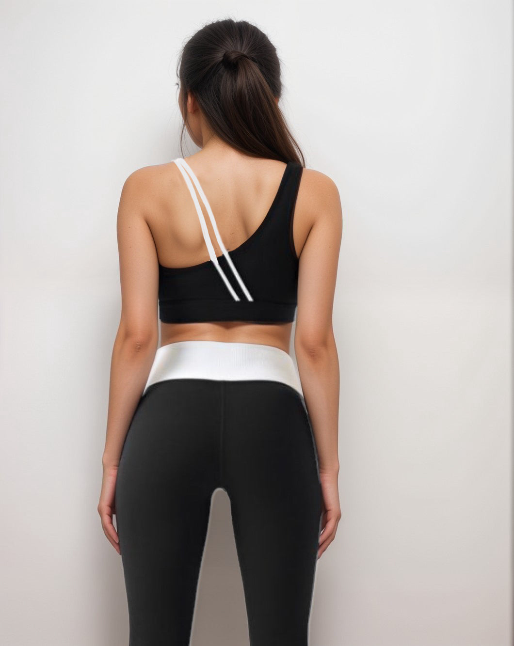 Anna-Kaci Women's Scoop Neck Sports Bra with Double Strap Design