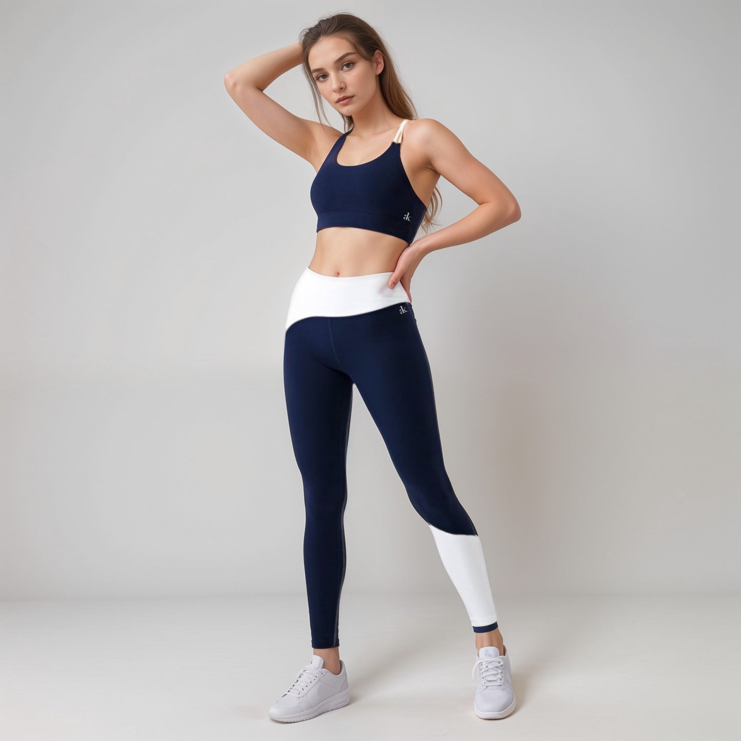 Anna-Kaci Women's Scoop Neck Sports Bra with Double Strap Design