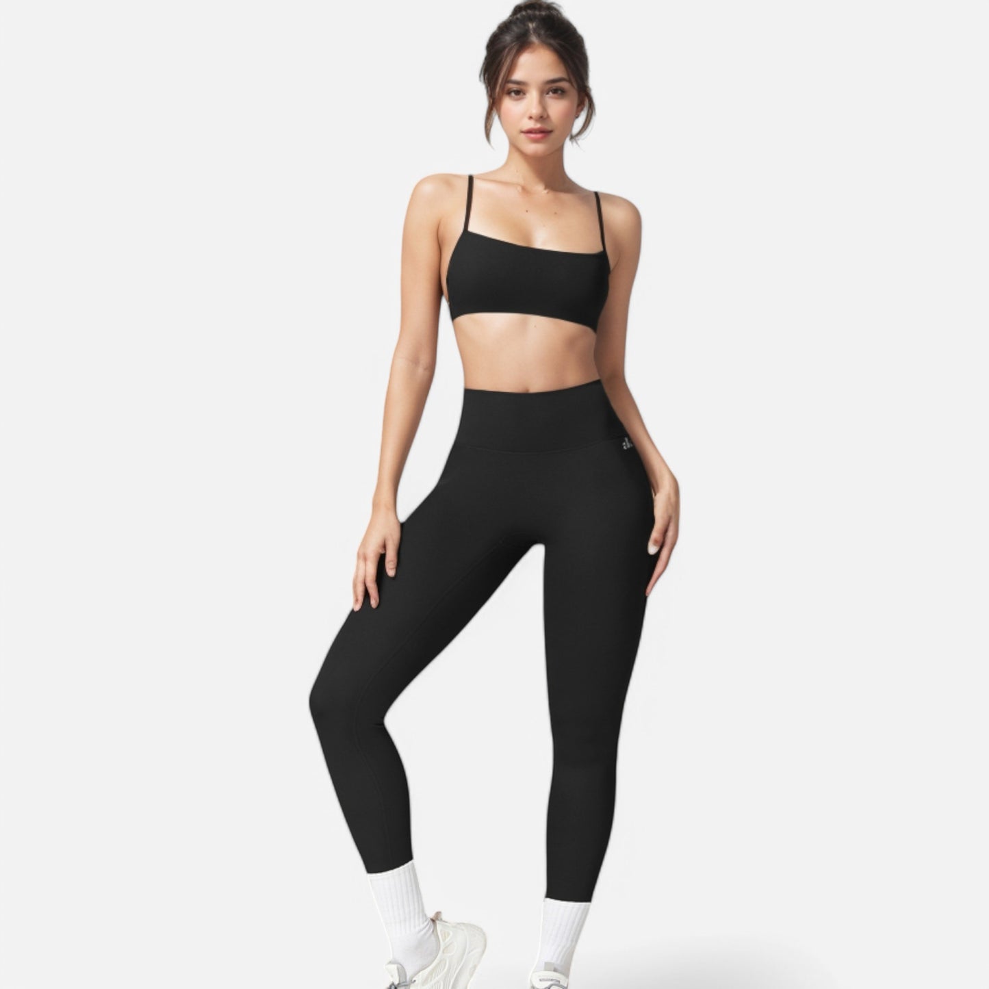 Anna-Kaci Women's Asymmetrical Neck Sports Bra with Thin Straps