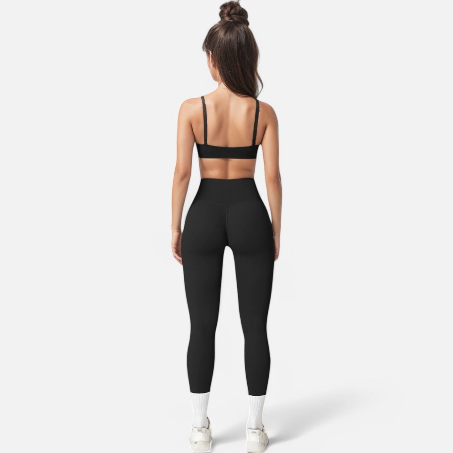 Anna-Kaci Women's Asymmetrical Neck Sports Bra with Thin Straps