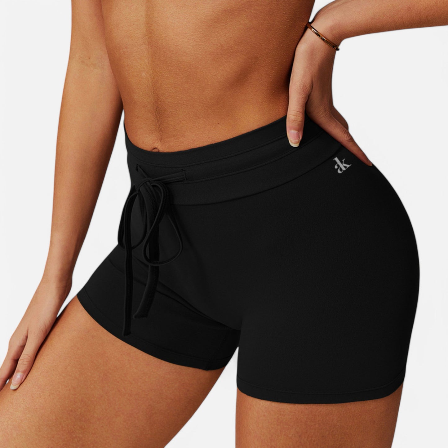Anna-Kaci Women's High Waist Athletic Shorts with Adjustable Drawstring