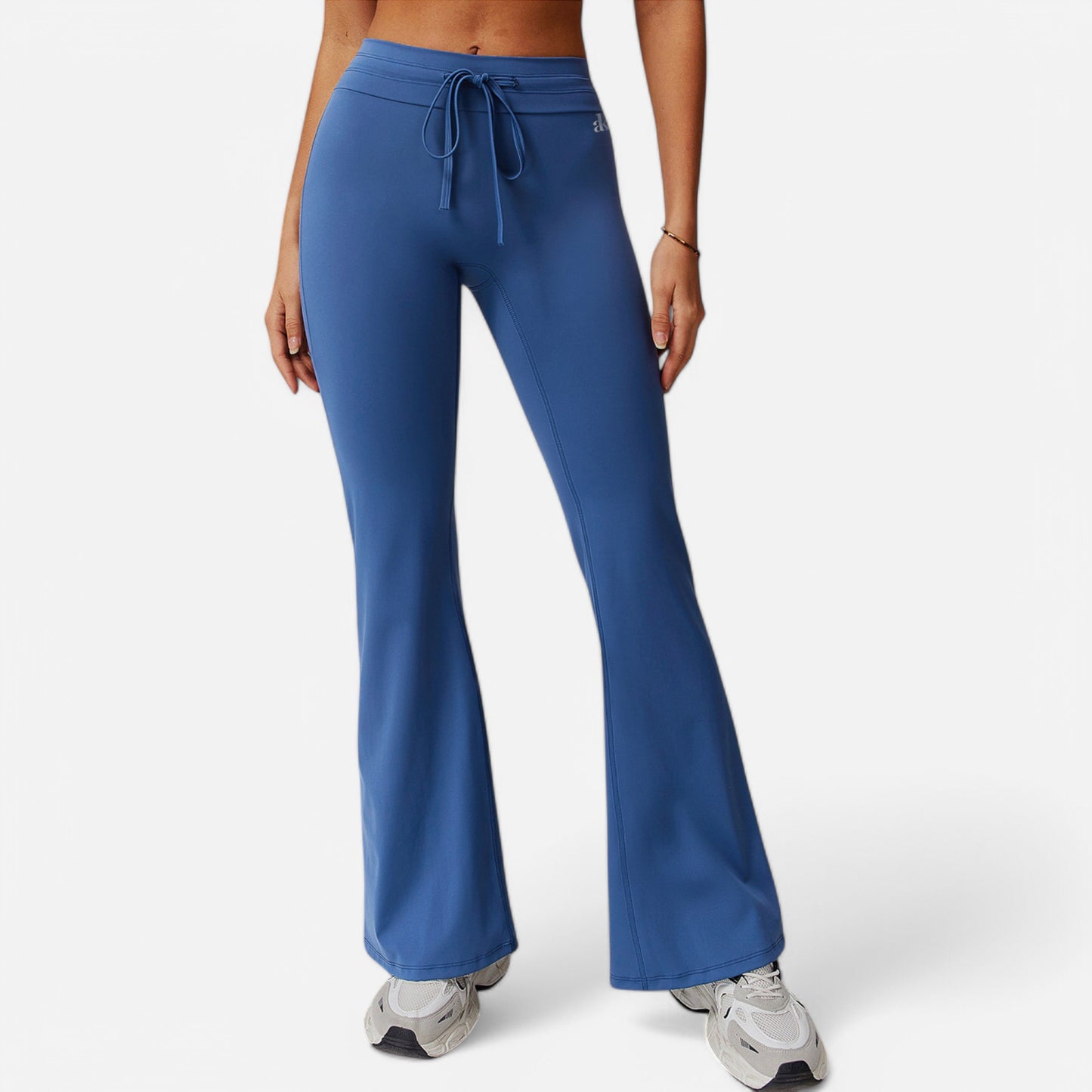Anna-Kaci Women's High Waist Flare Athletic Pants with Drawstring Waist