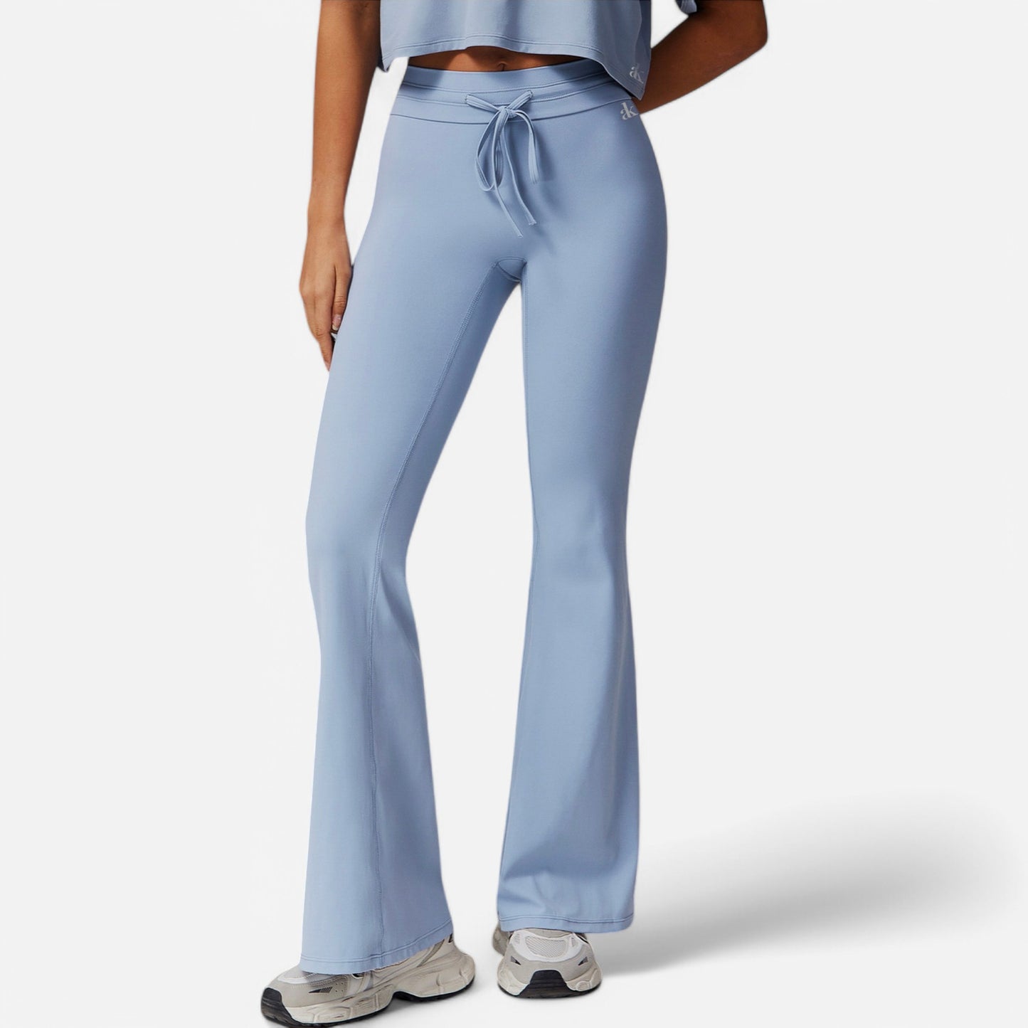 Anna-Kaci Women's High Waist Flare Athletic Pants with Drawstring Waist
