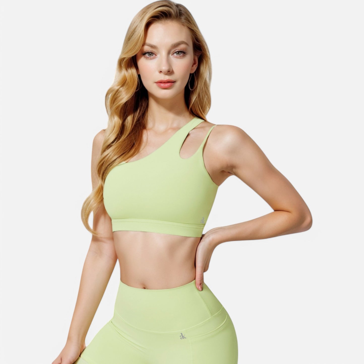 Anna-Kaci Women's One Shoulder Cutout Sports Bra