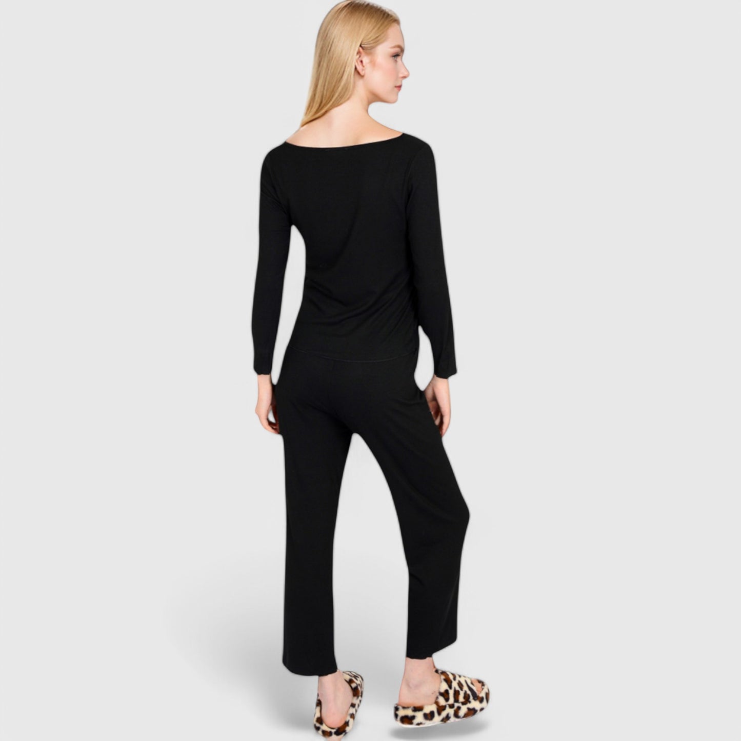 Anna-Kaci Lounge Women's 3-Piece Lounge Pajama Set with Camisole, Button-Up Top, and Wide-Leg Pants