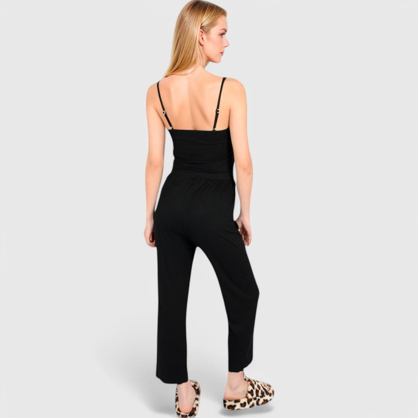 Anna-Kaci Lounge Women's 3-Piece Lounge Pajama Set with Camisole, Button-Up Top, and Wide-Leg Pants