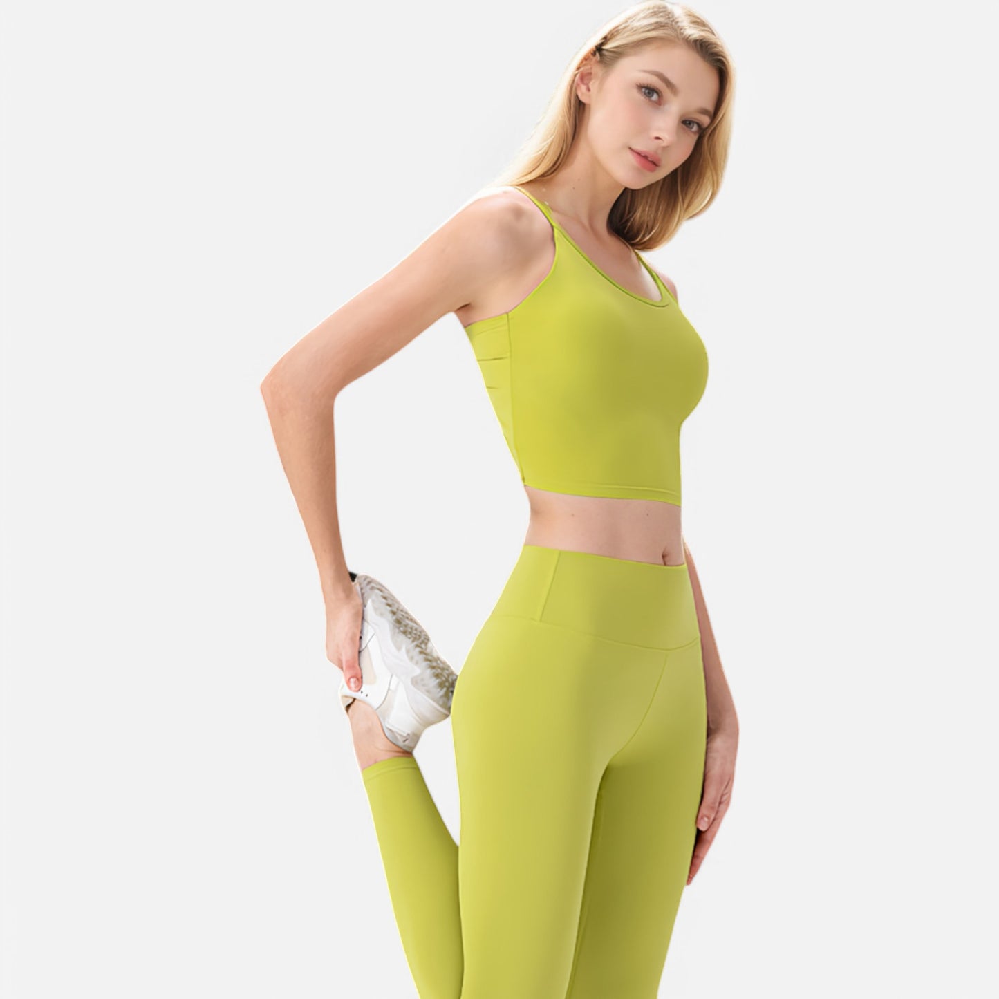 Anna-Kaci Women's Crisscross Strappy Sports Bra with Lace-Up Detail