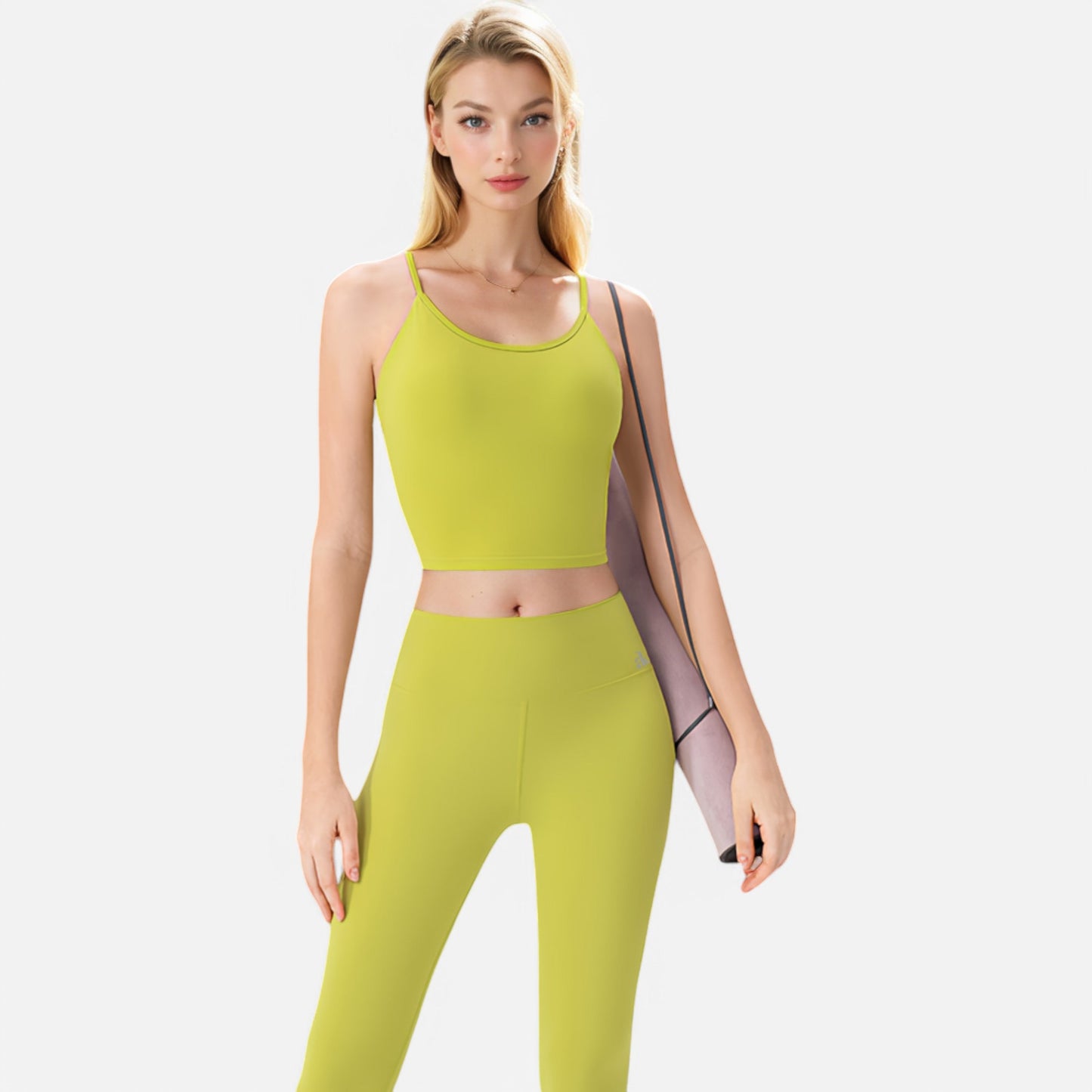 Anna-Kaci Women's Crisscross Strappy Sports Bra with Lace-Up Detail