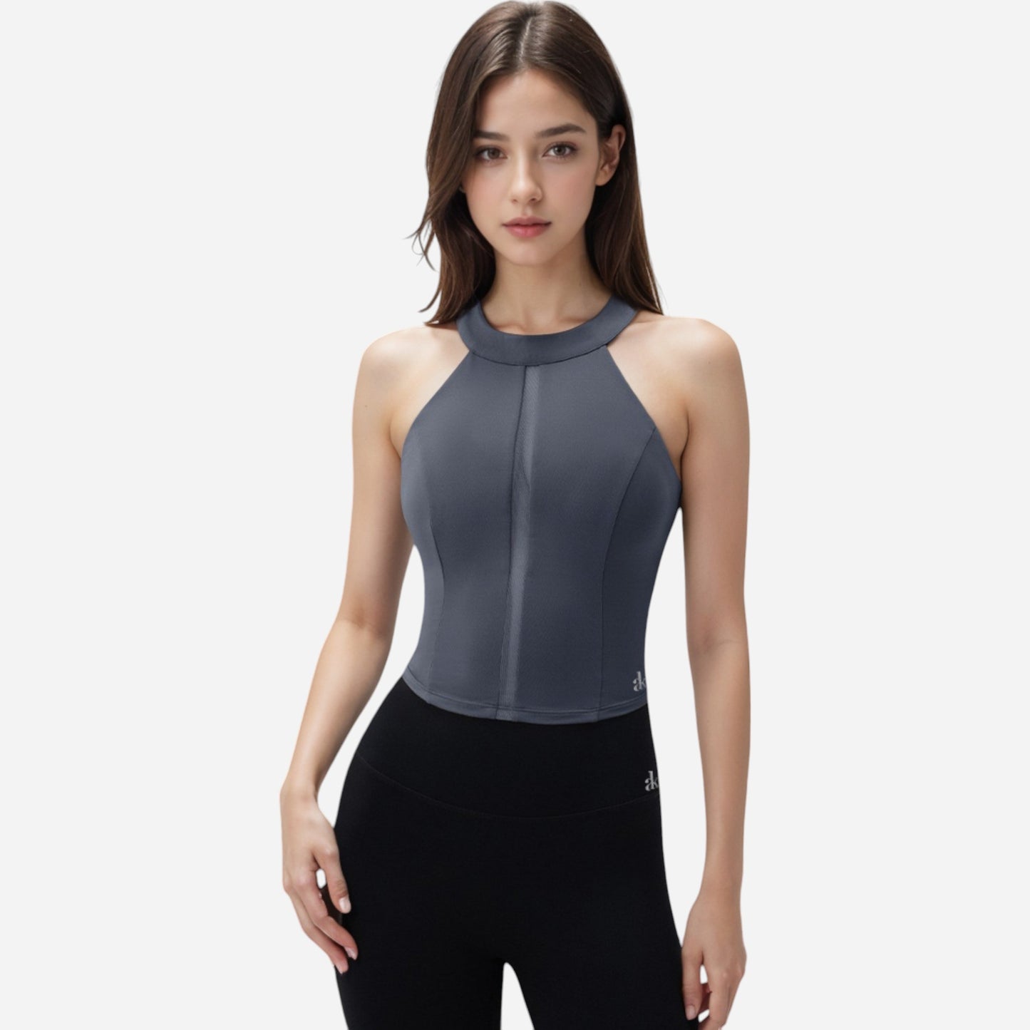 Anna-Kaci Women's Halter Neck Wrap Tie Athletic Tank Top