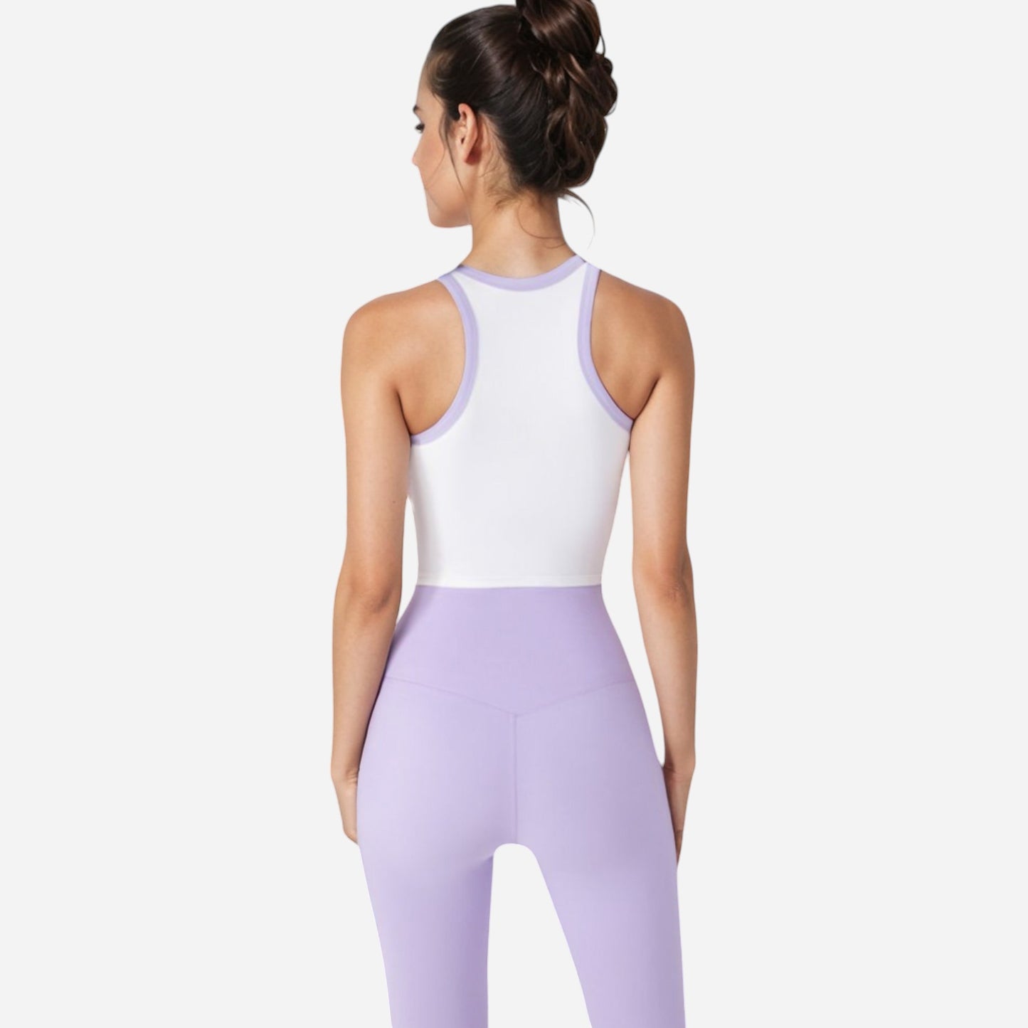 Anna-Kaci Women's Contrast Trim High Neck Crop Top