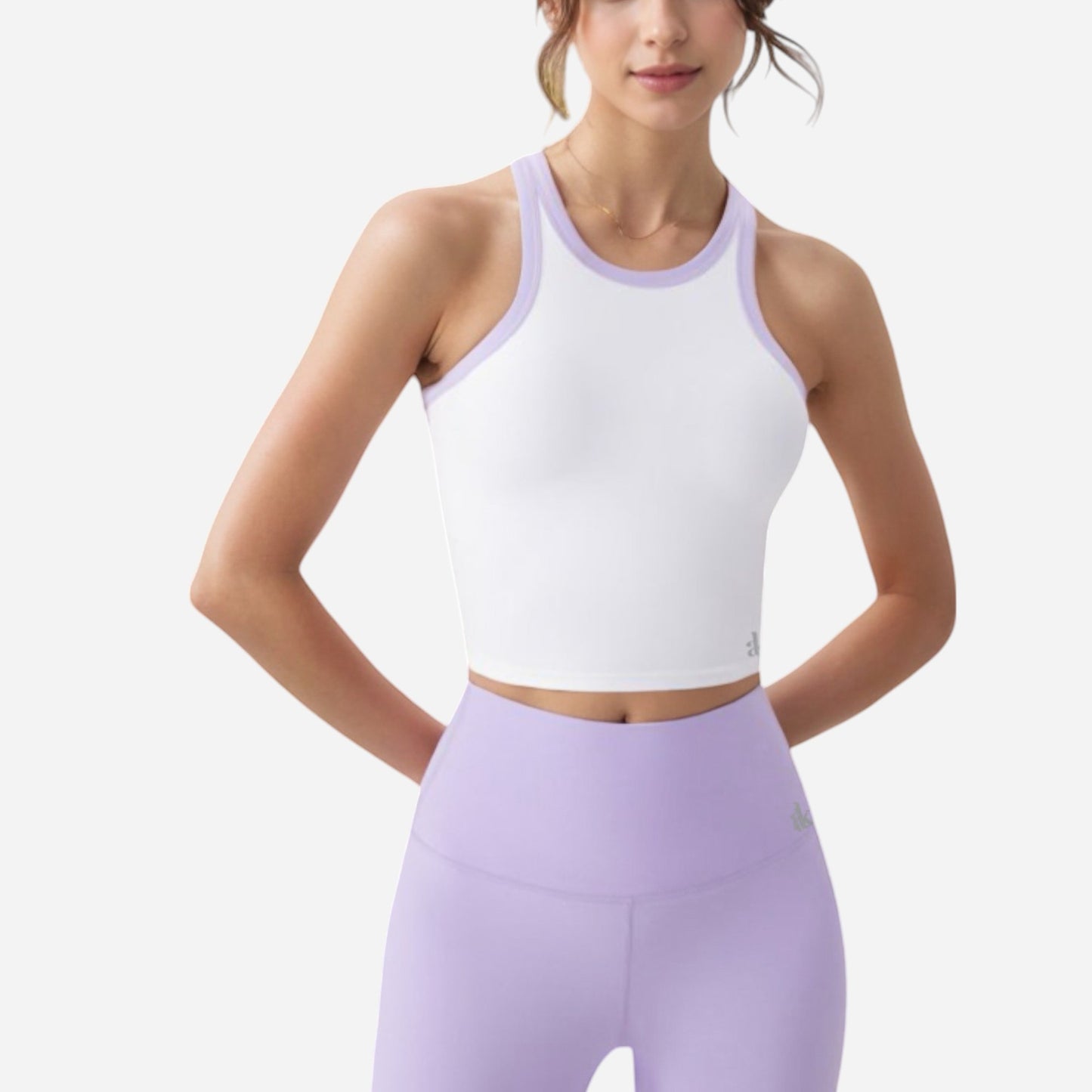 Anna-Kaci Women's Contrast Trim High Neck Crop Top