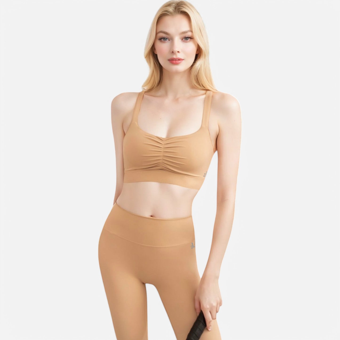 Anna-Kaci Women's Strappy Back Sports Bra with Crisscross Design