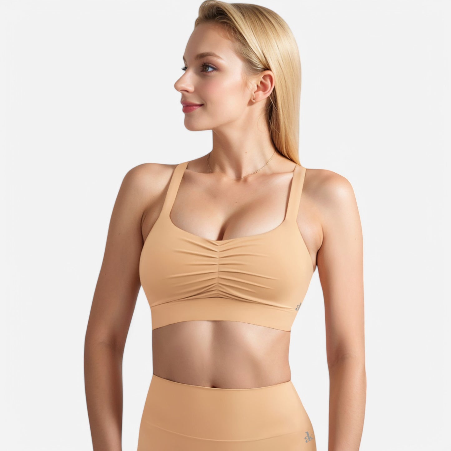 Anna-Kaci Women's Strappy Back Sports Bra with Crisscross Design