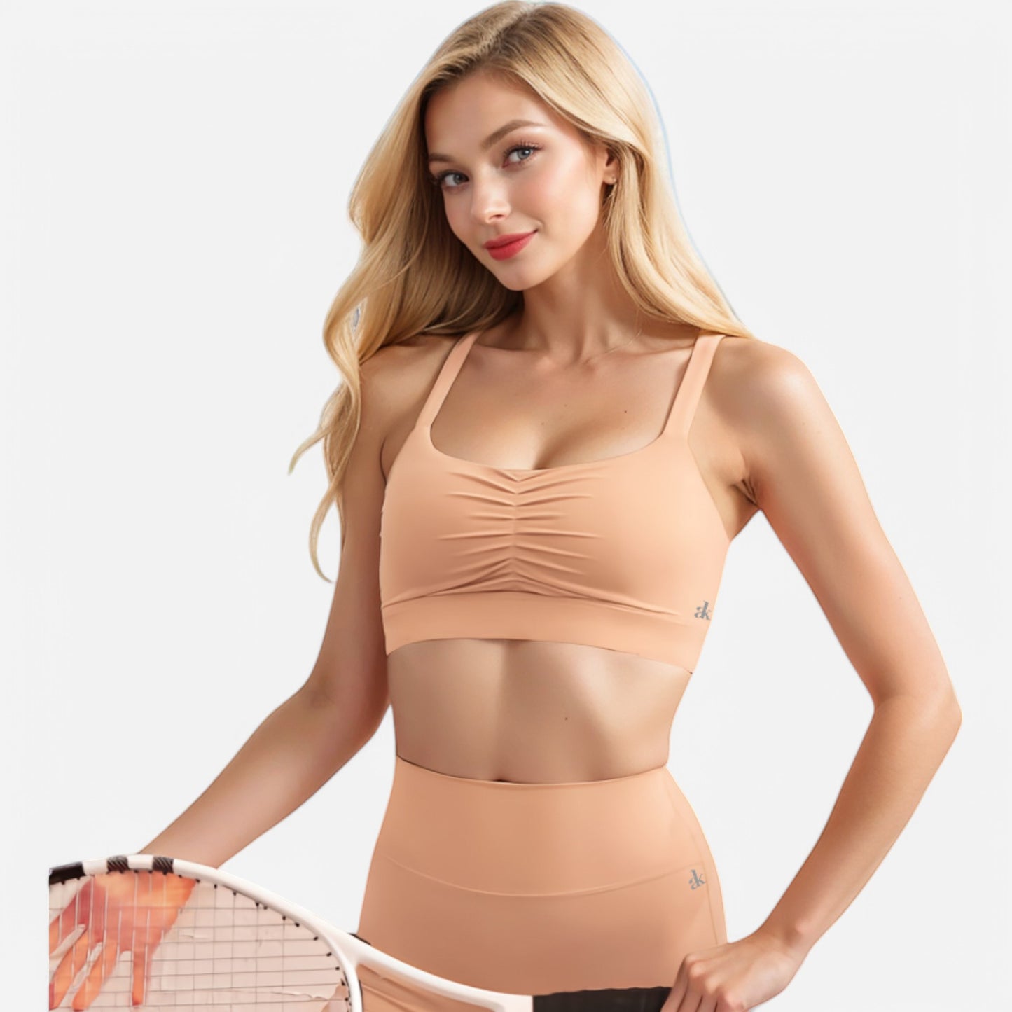 Anna-Kaci Women's Strappy Back Sports Bra with Crisscross Design