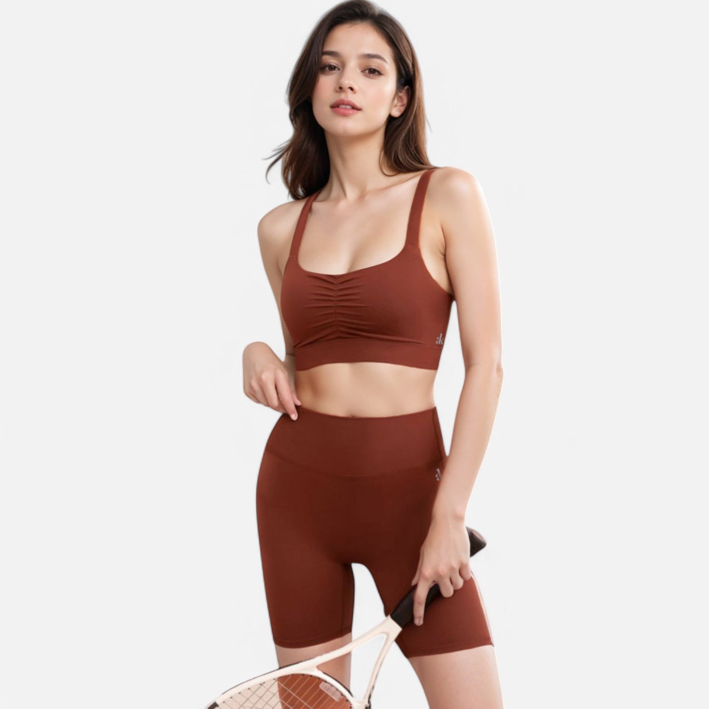 Anna-Kaci Women's Strappy Back Sports Bra with Crisscross Design