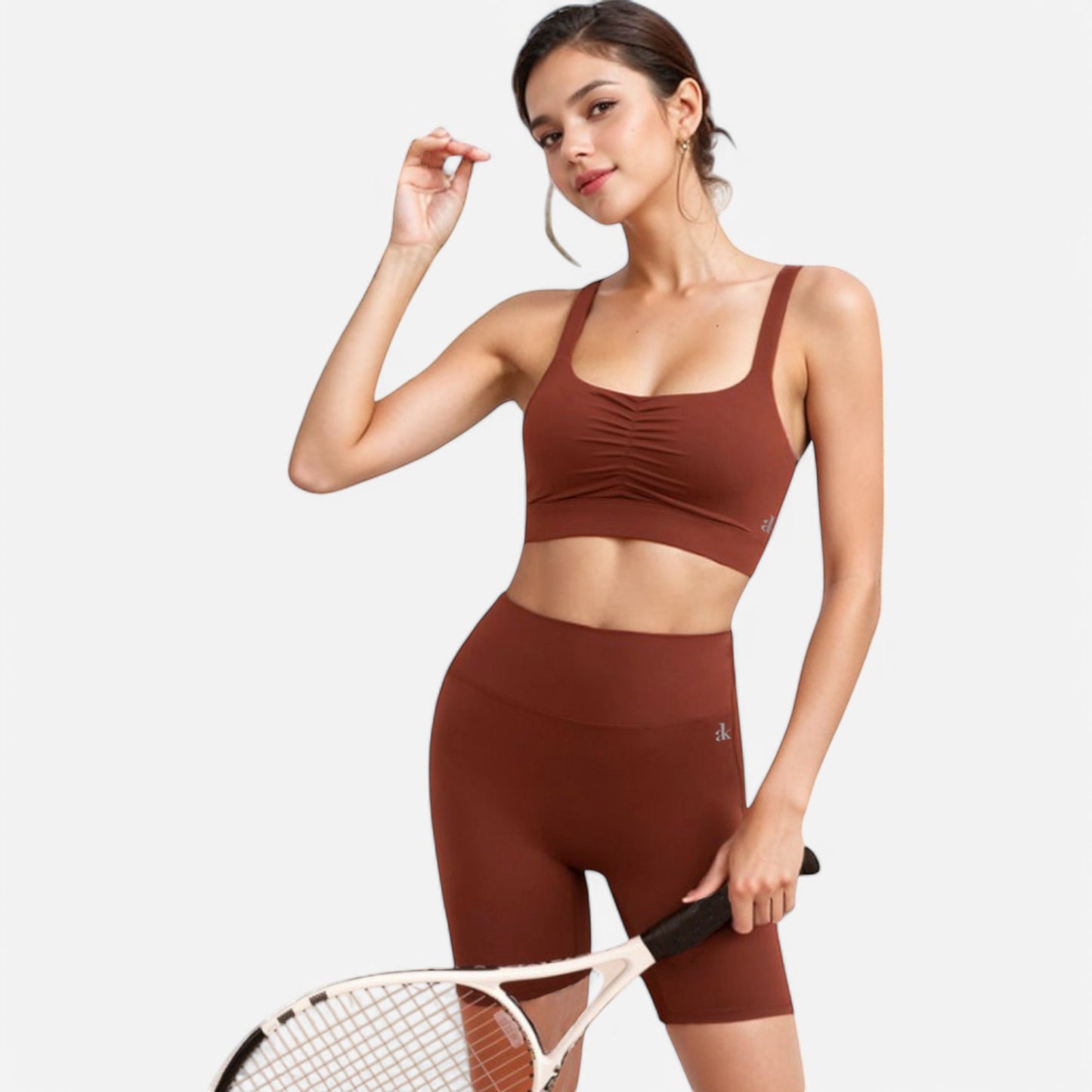 Anna-Kaci Women's Strappy Back Sports Bra with Crisscross Design
