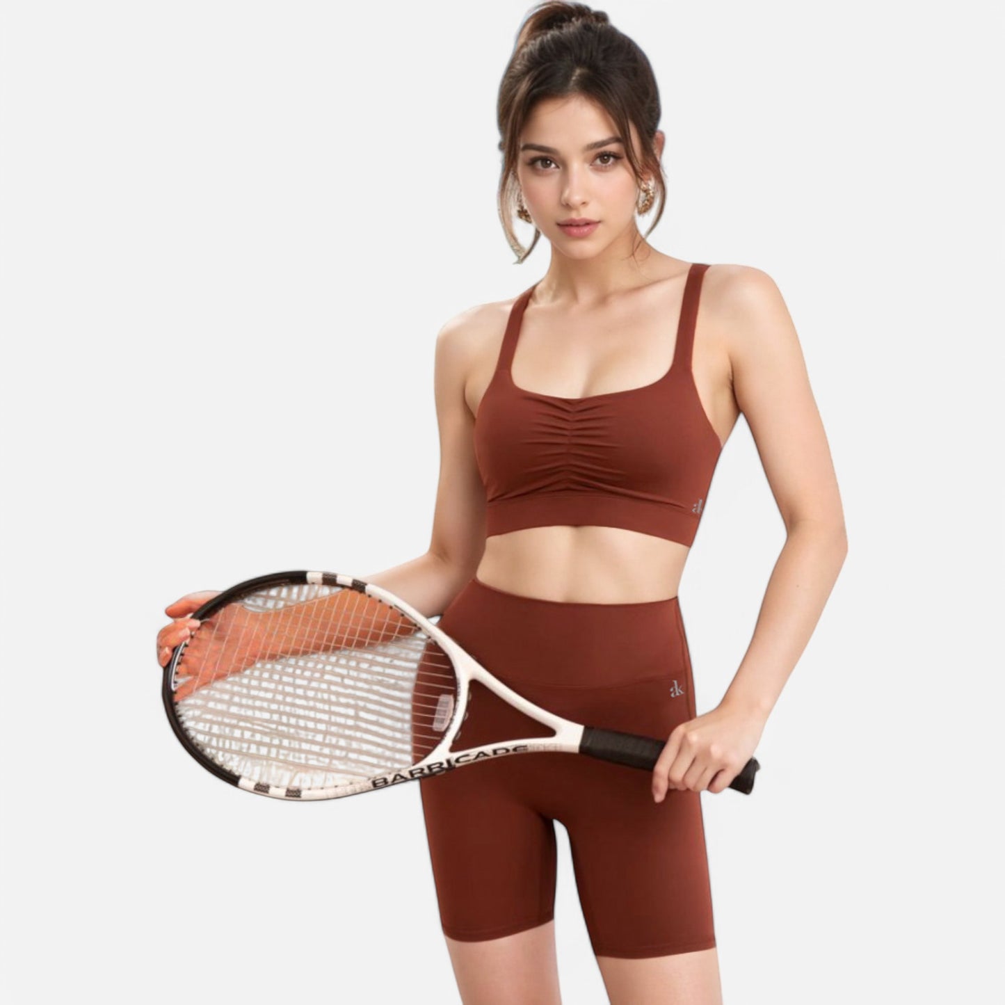 Anna-Kaci Women's Strappy Back Sports Bra with Crisscross Design