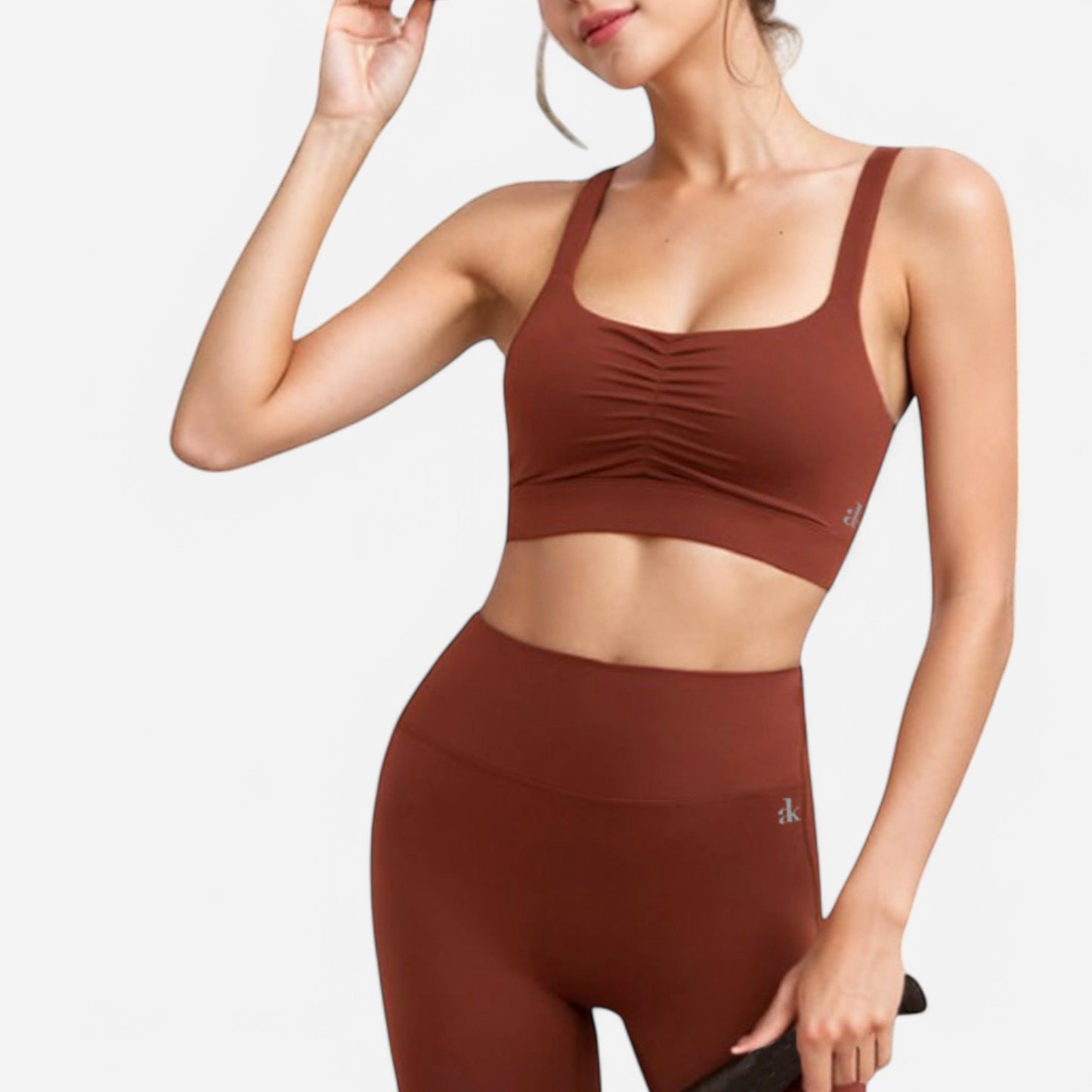 Anna-Kaci Women's Strappy Back Sports Bra with Crisscross Design