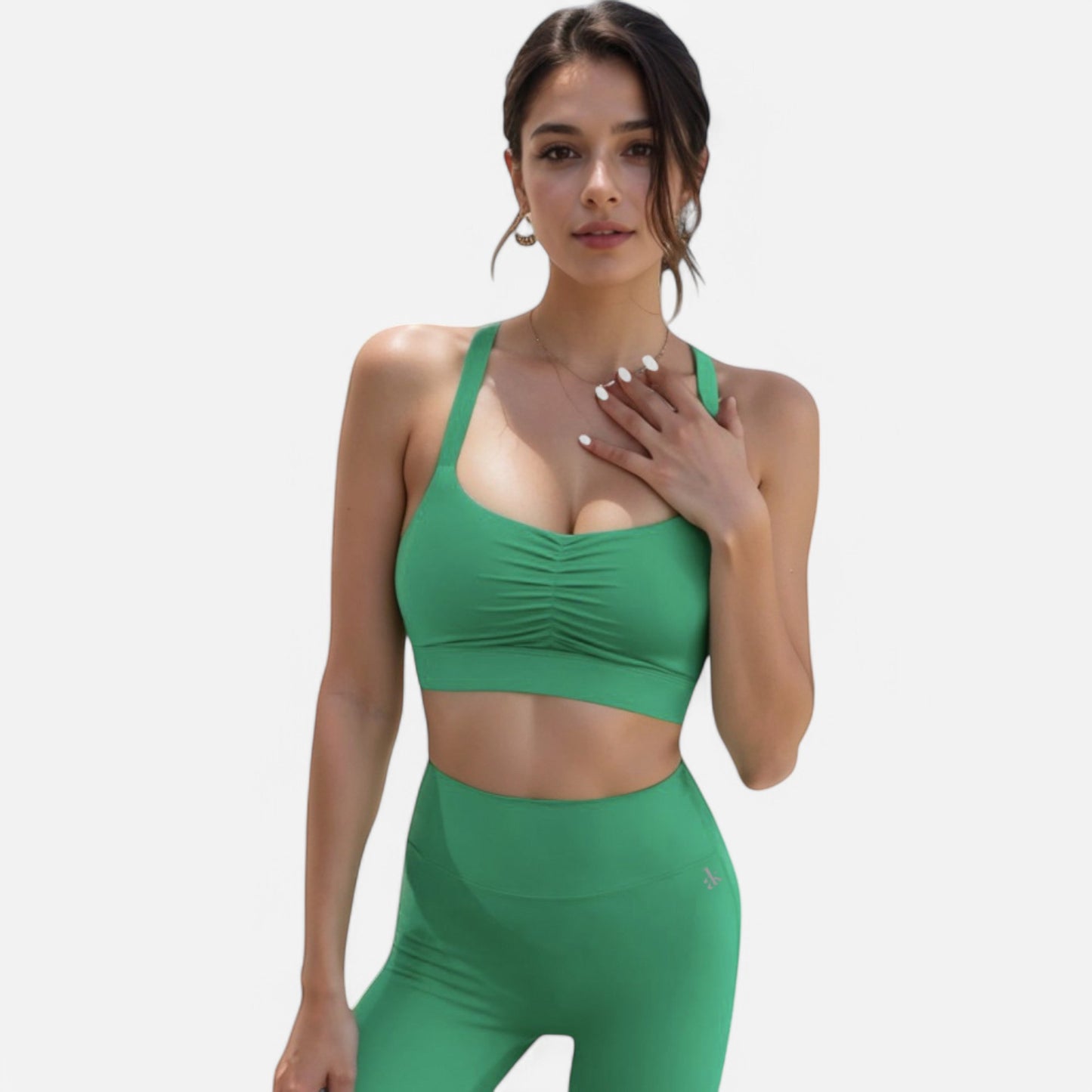 Anna-Kaci Women's Strappy Back Sports Bra with Crisscross Design