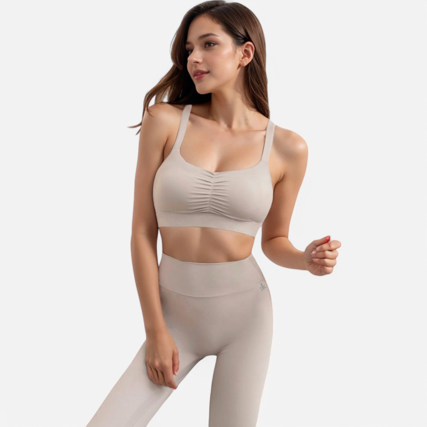 Anna-Kaci Women's Strappy Back Sports Bra with Crisscross Design