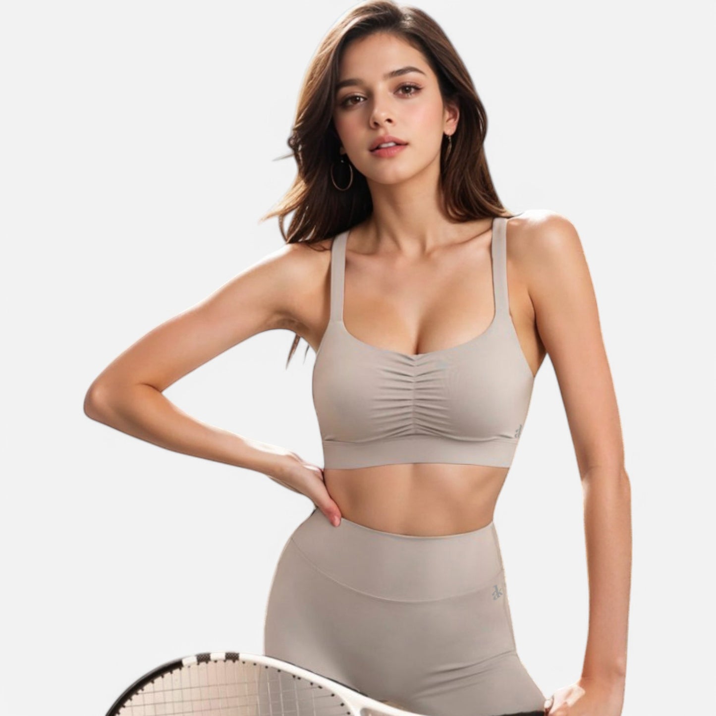 Anna-Kaci Women's Strappy Back Sports Bra with Crisscross Design