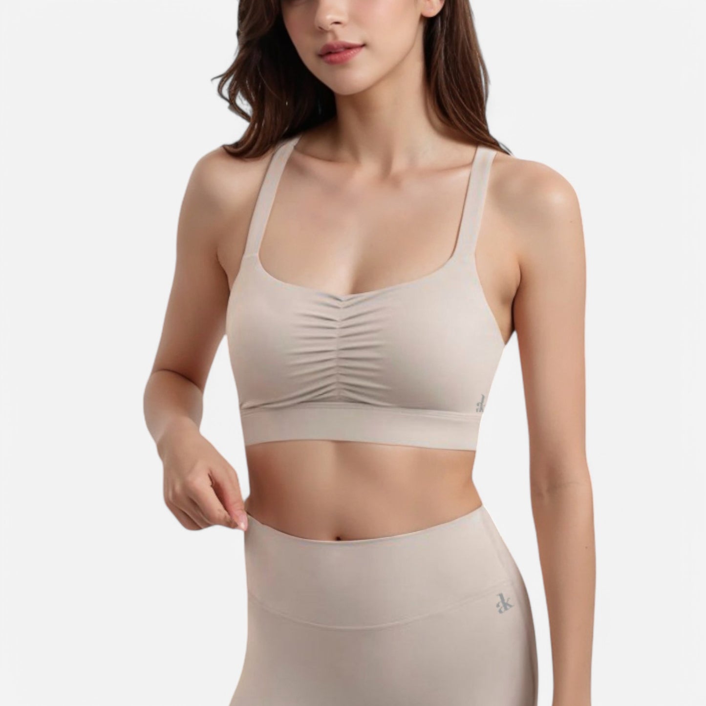 Anna-Kaci Women's Strappy Back Sports Bra with Crisscross Design